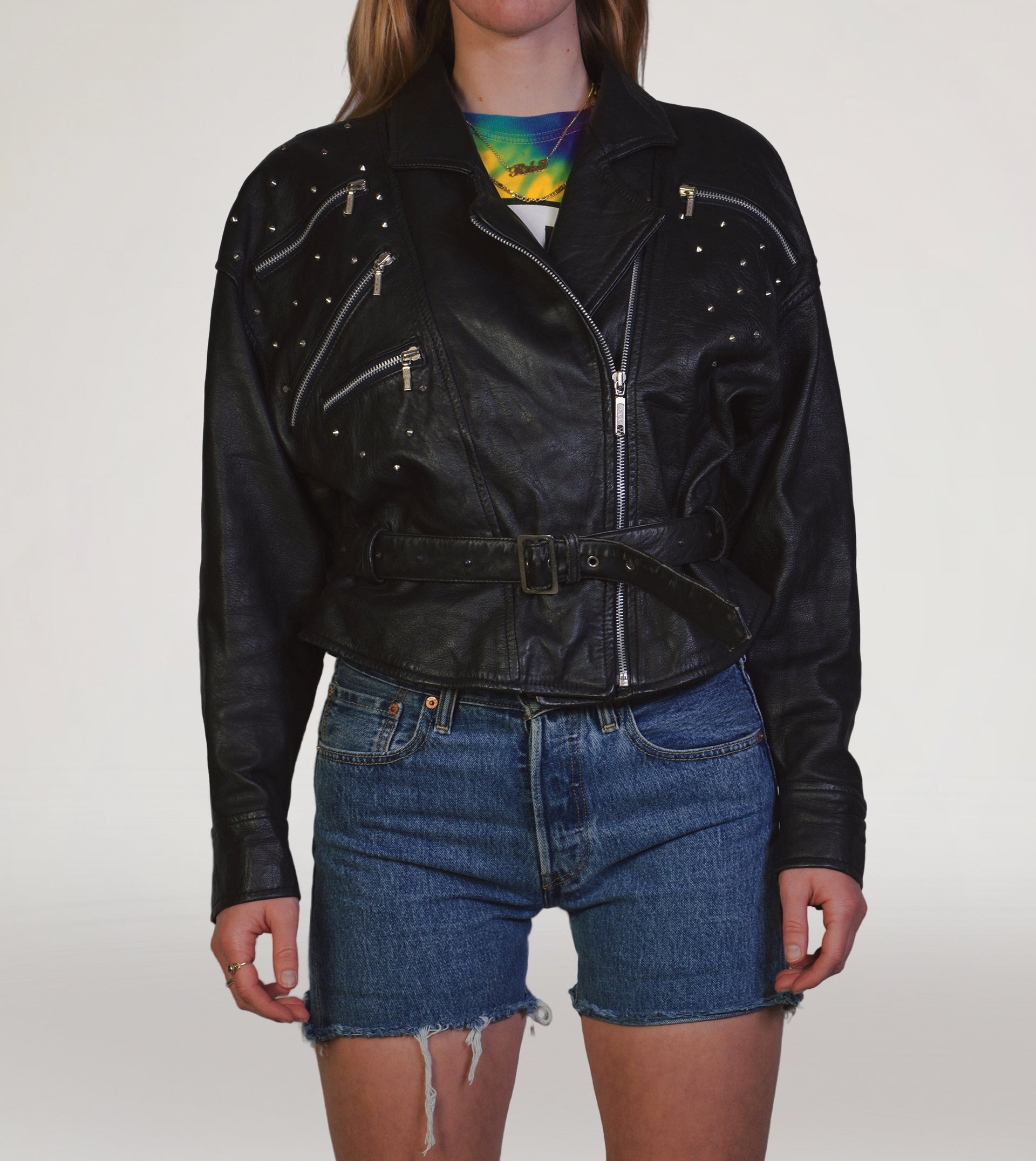 80s Leather jacket - PICKNWEIGHT - VINTAGE KILO STORE