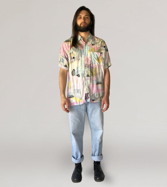 80s print shirt - PICKNWEIGHT - VINTAGE KILO STORE