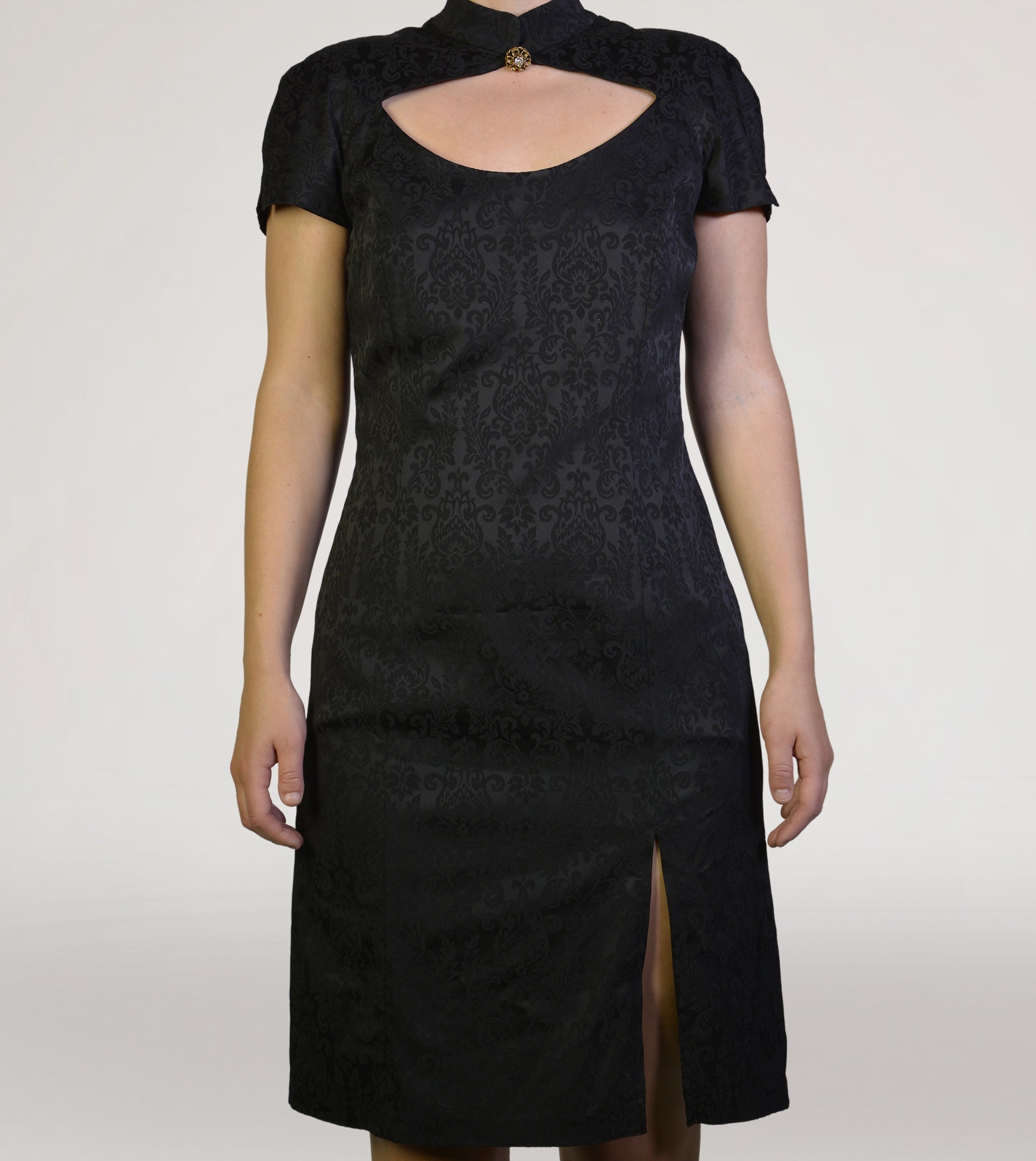 Black baroque printed dress - PICKNWEIGHT - VINTAGE KILO STORE