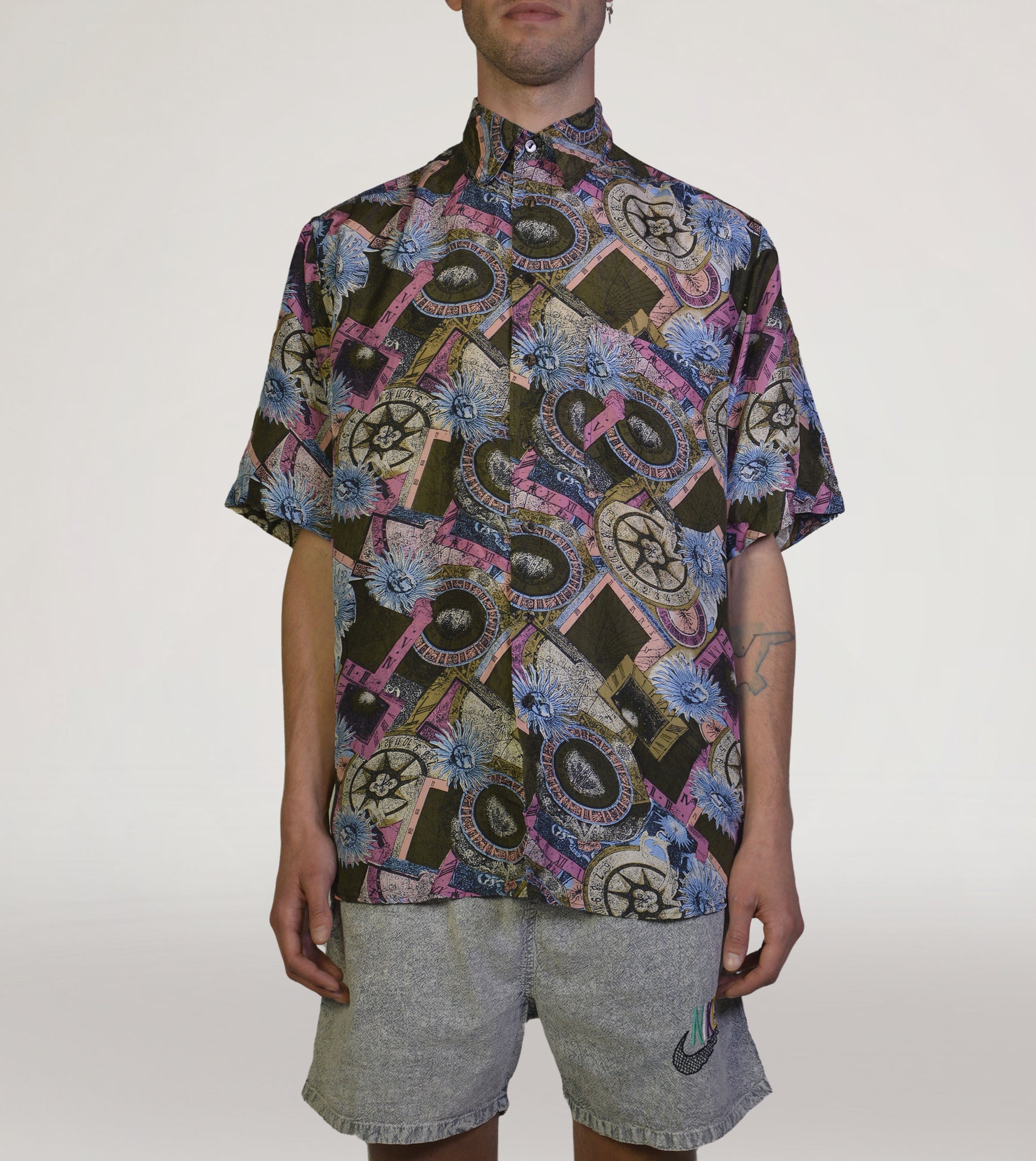 80s printed silk shirt - PICKNWEIGHT - VINTAGE KILO STORE