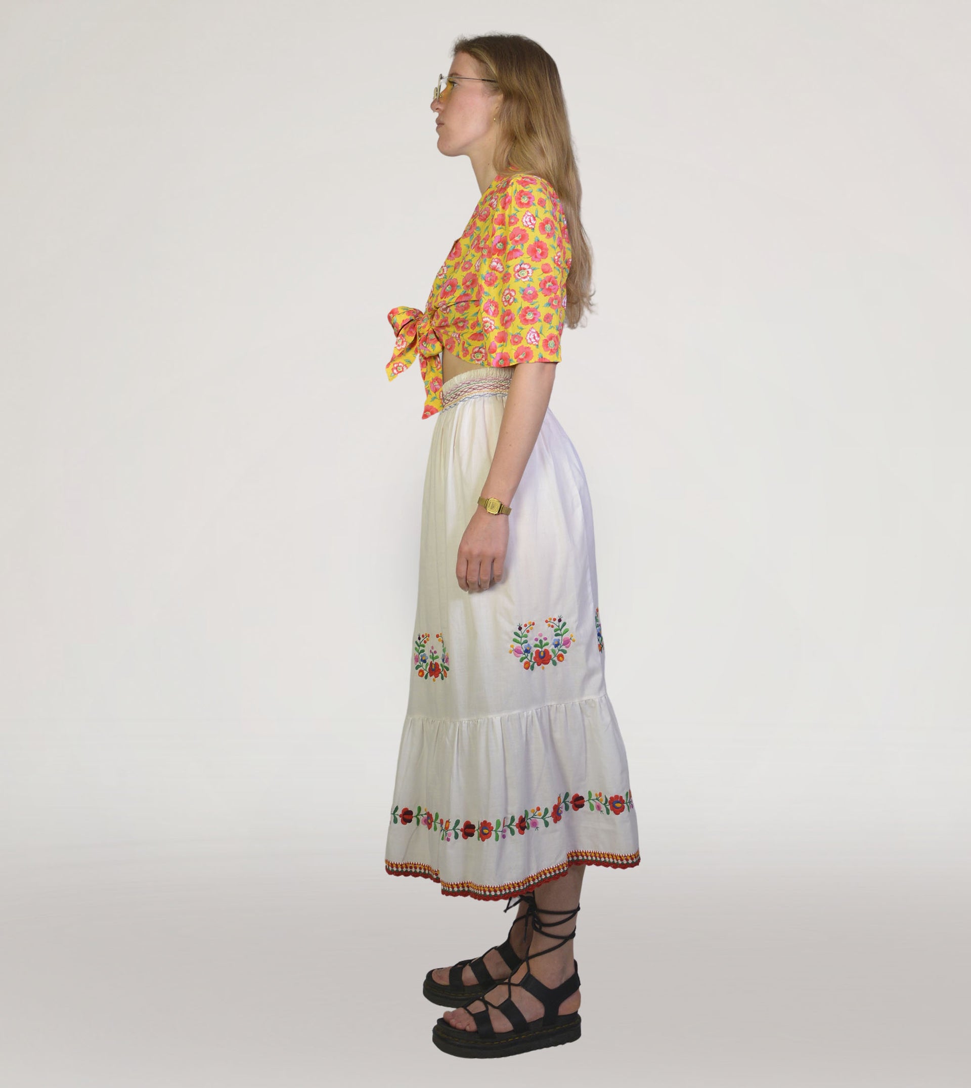 Folklore skirt - PICKNWEIGHT - VINTAGE KILO STORE