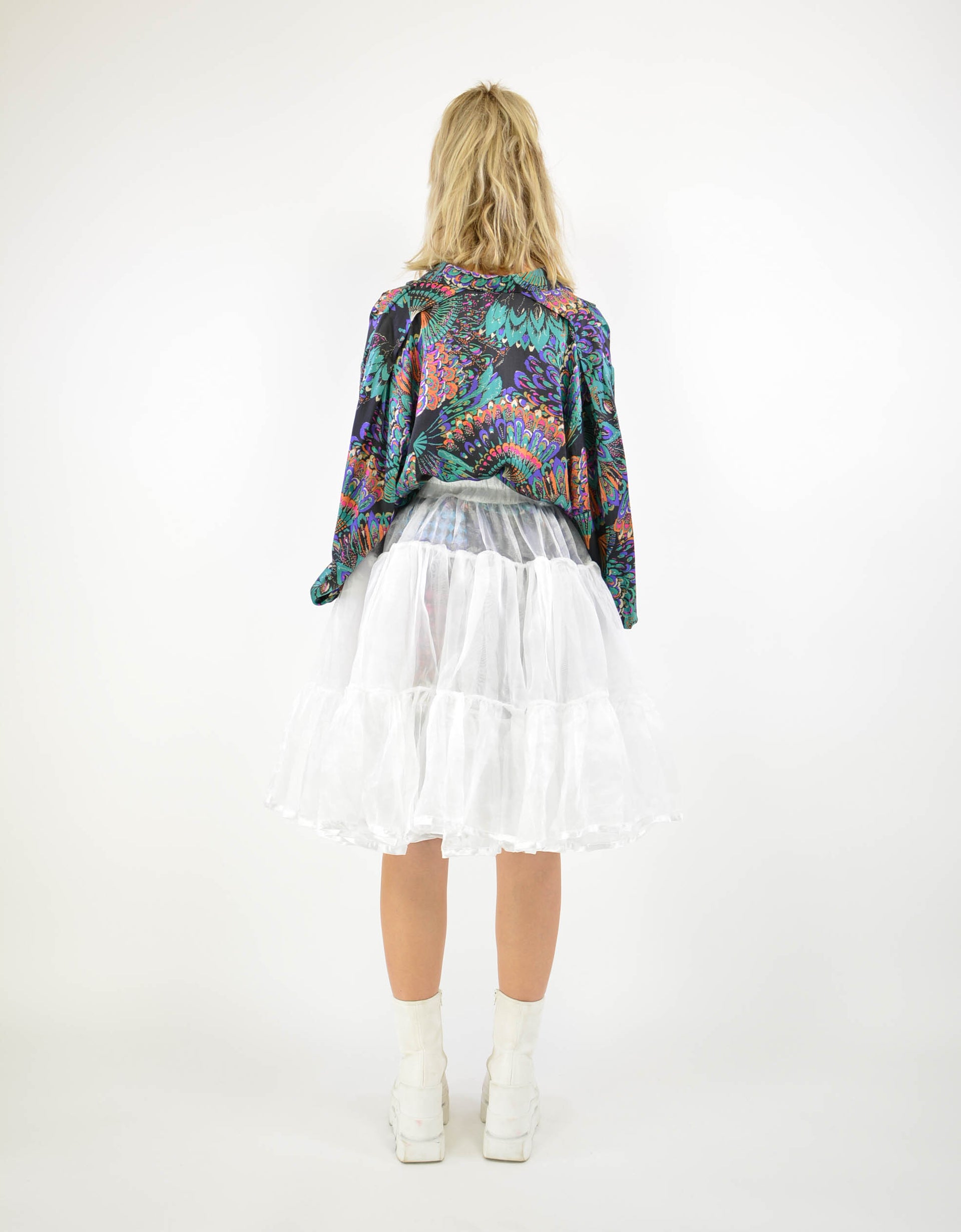80s printed silk blouse - PICKNWEIGHT - VINTAGE KILO STORE