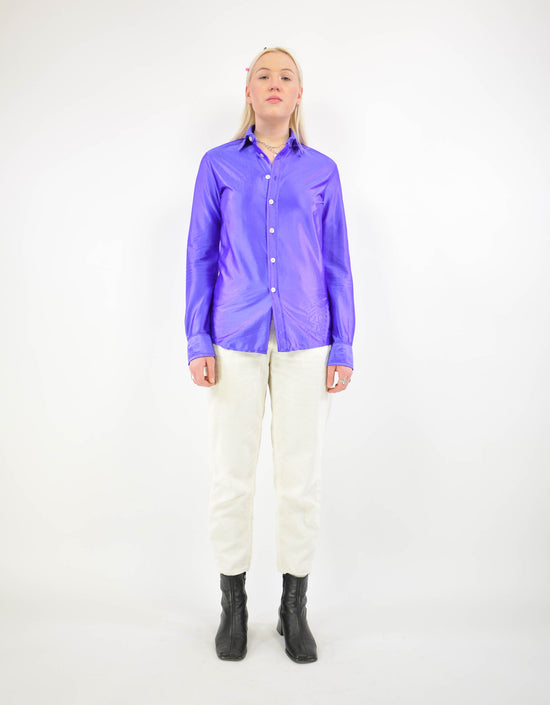 90s purple shirt - PICKNWEIGHT - VINTAGE KILO STORE