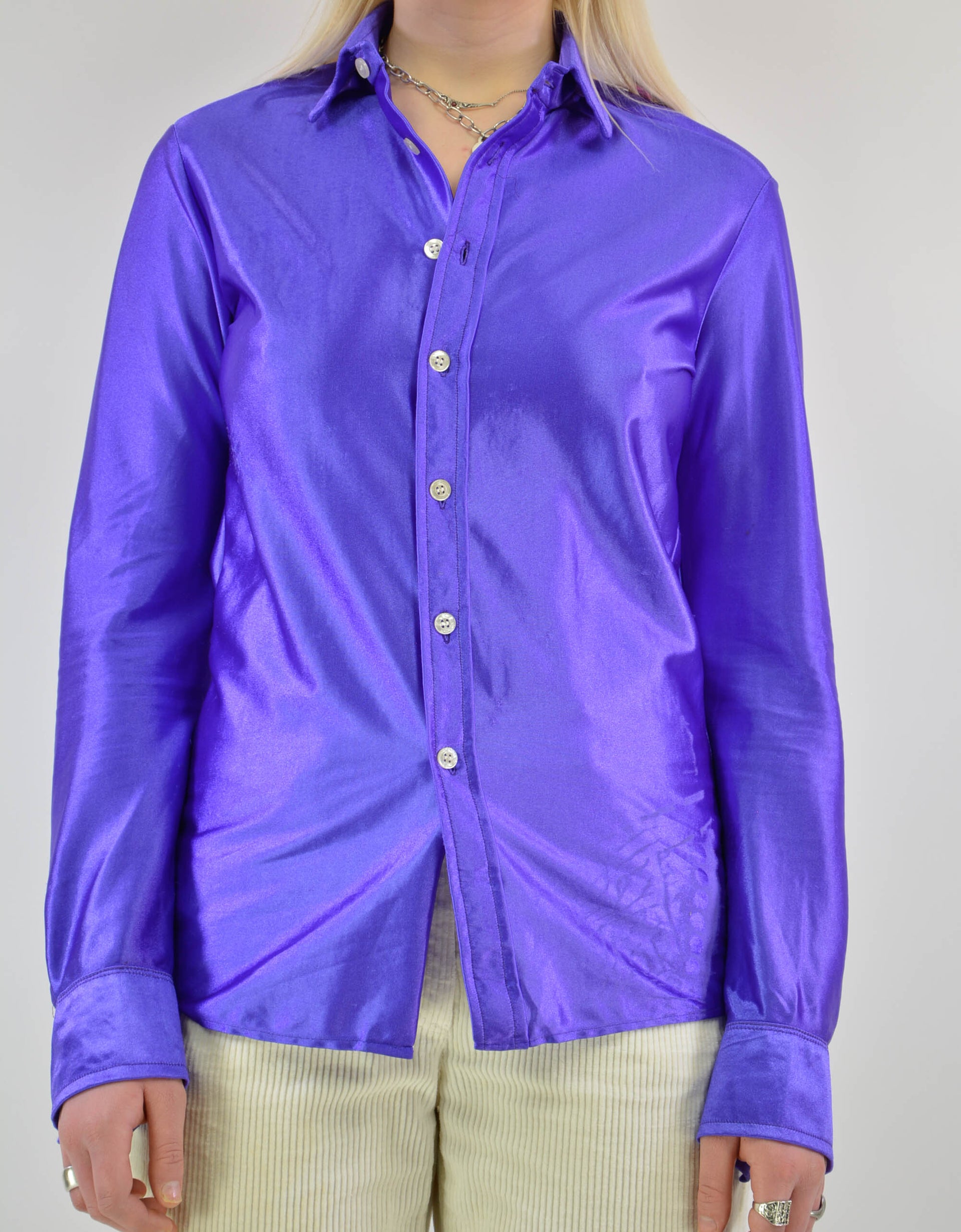 90s purple shirt - PICKNWEIGHT - VINTAGE KILO STORE