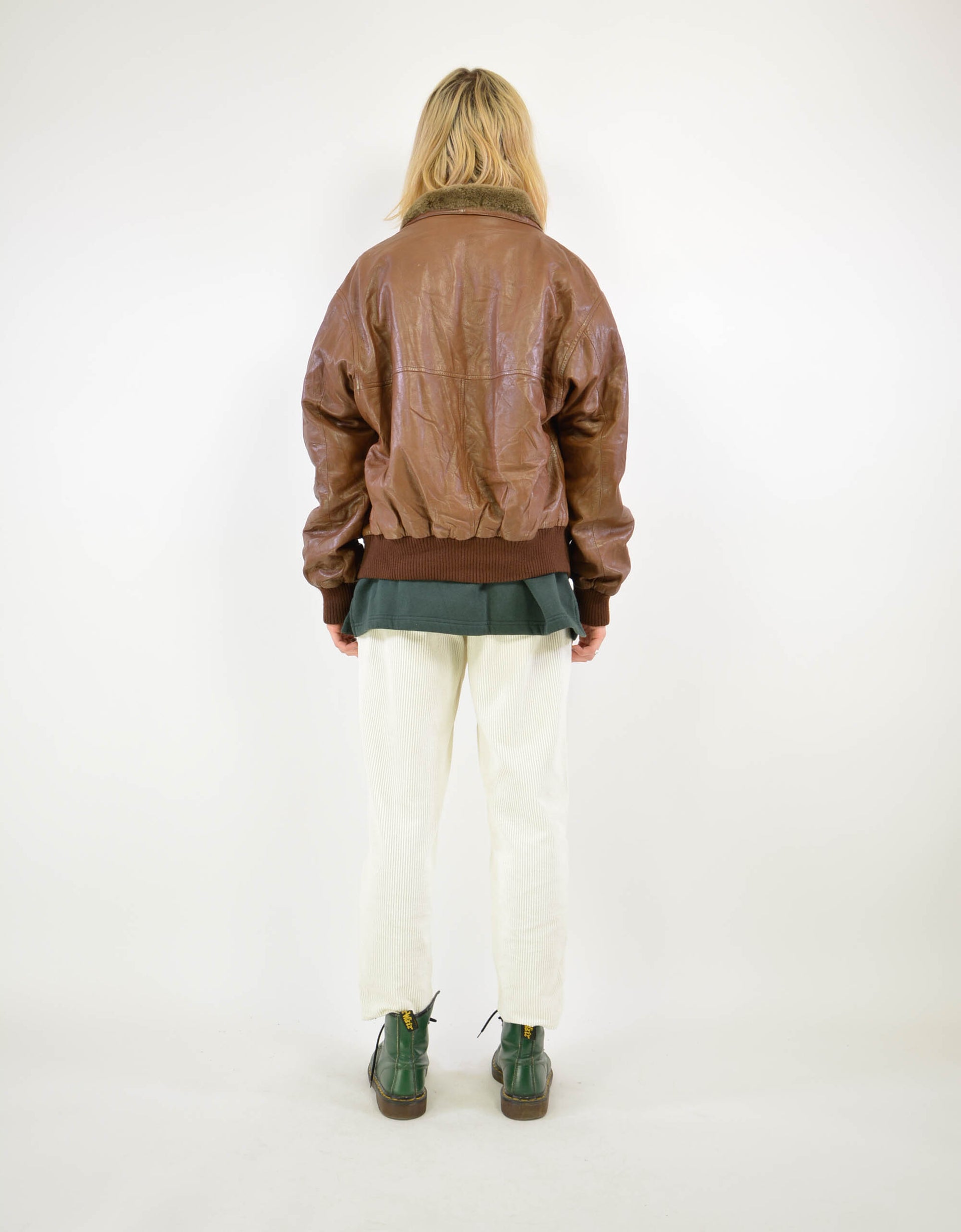 Winter leather jacket - PICKNWEIGHT - VINTAGE KILO STORE