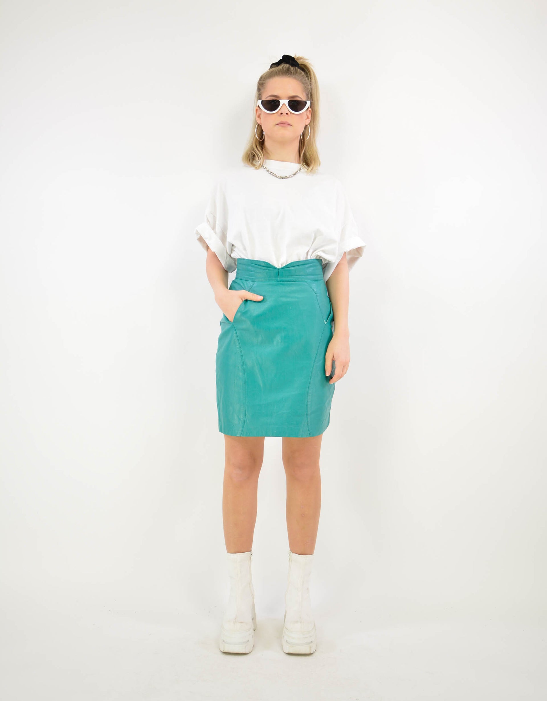 80s leather skirt - PICKNWEIGHT - VINTAGE KILO STORE