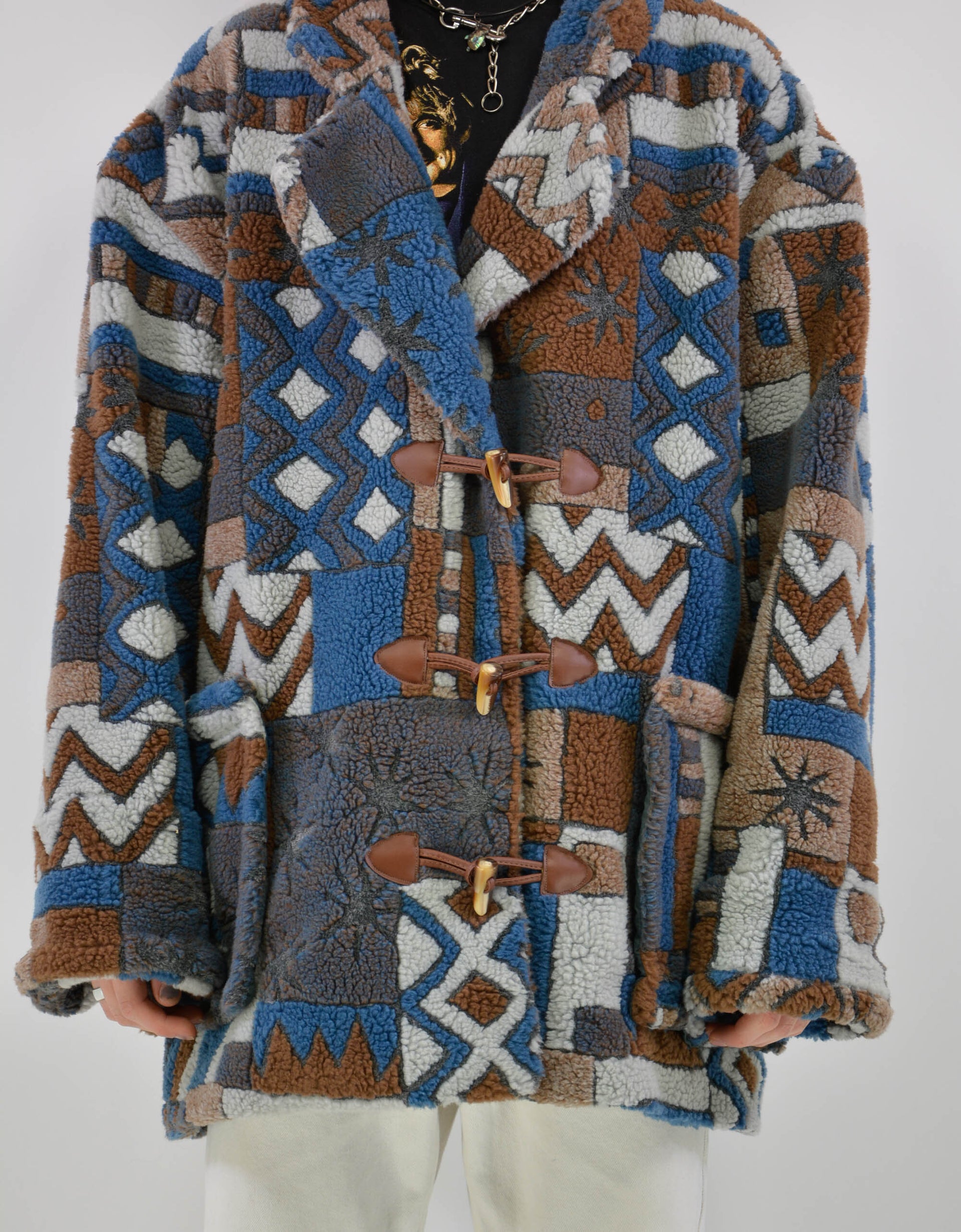 80s dufflecoat fleece jacket - PICKNWEIGHT - VINTAGE KILO STORE