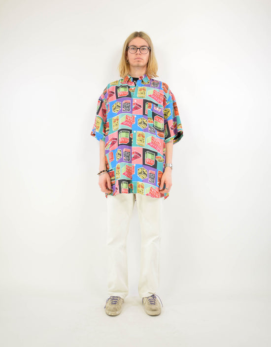 80s print silk shirt - PICKNWEIGHT - VINTAGE KILO STORE