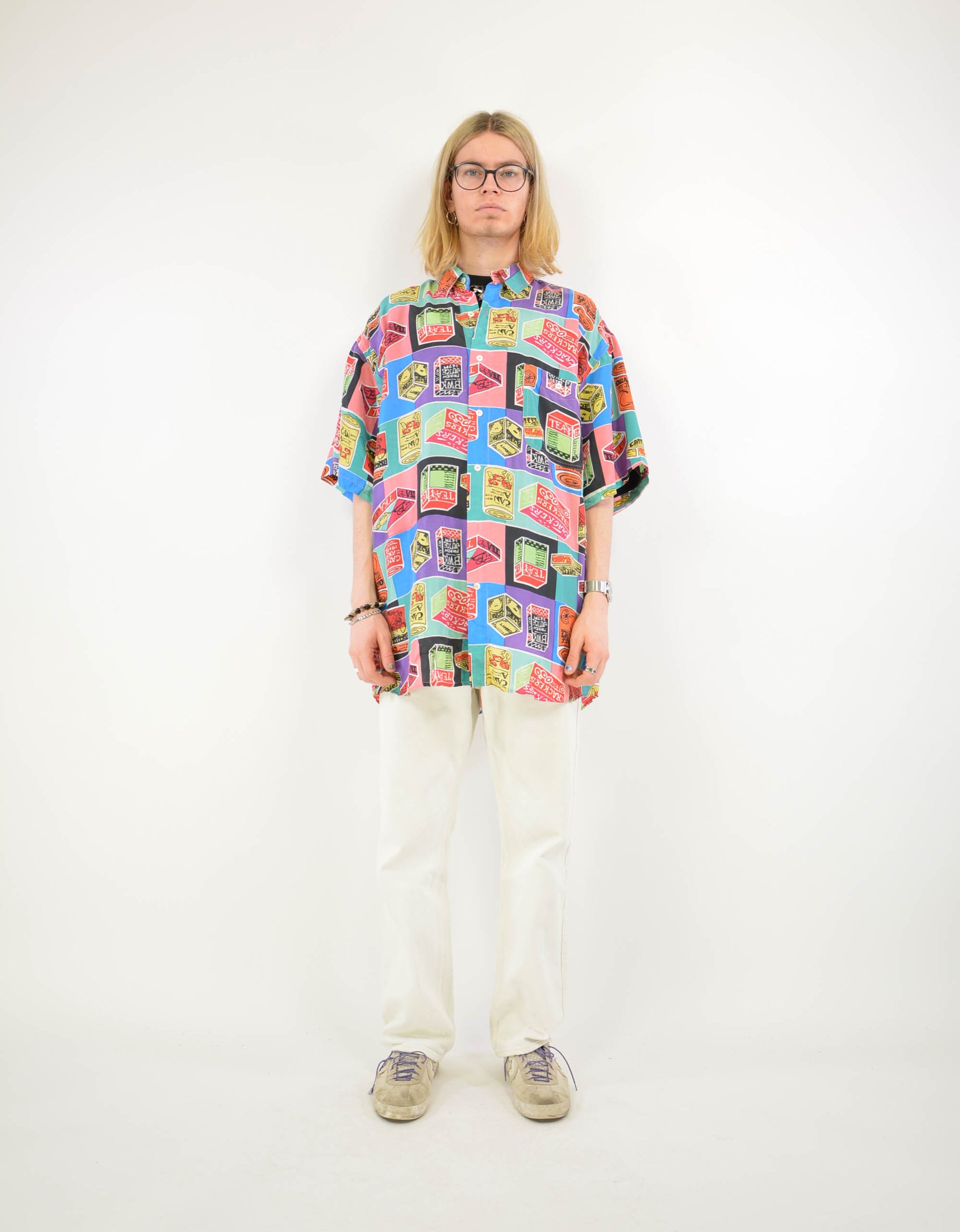 80s print silk shirt - PICKNWEIGHT - VINTAGE KILO STORE