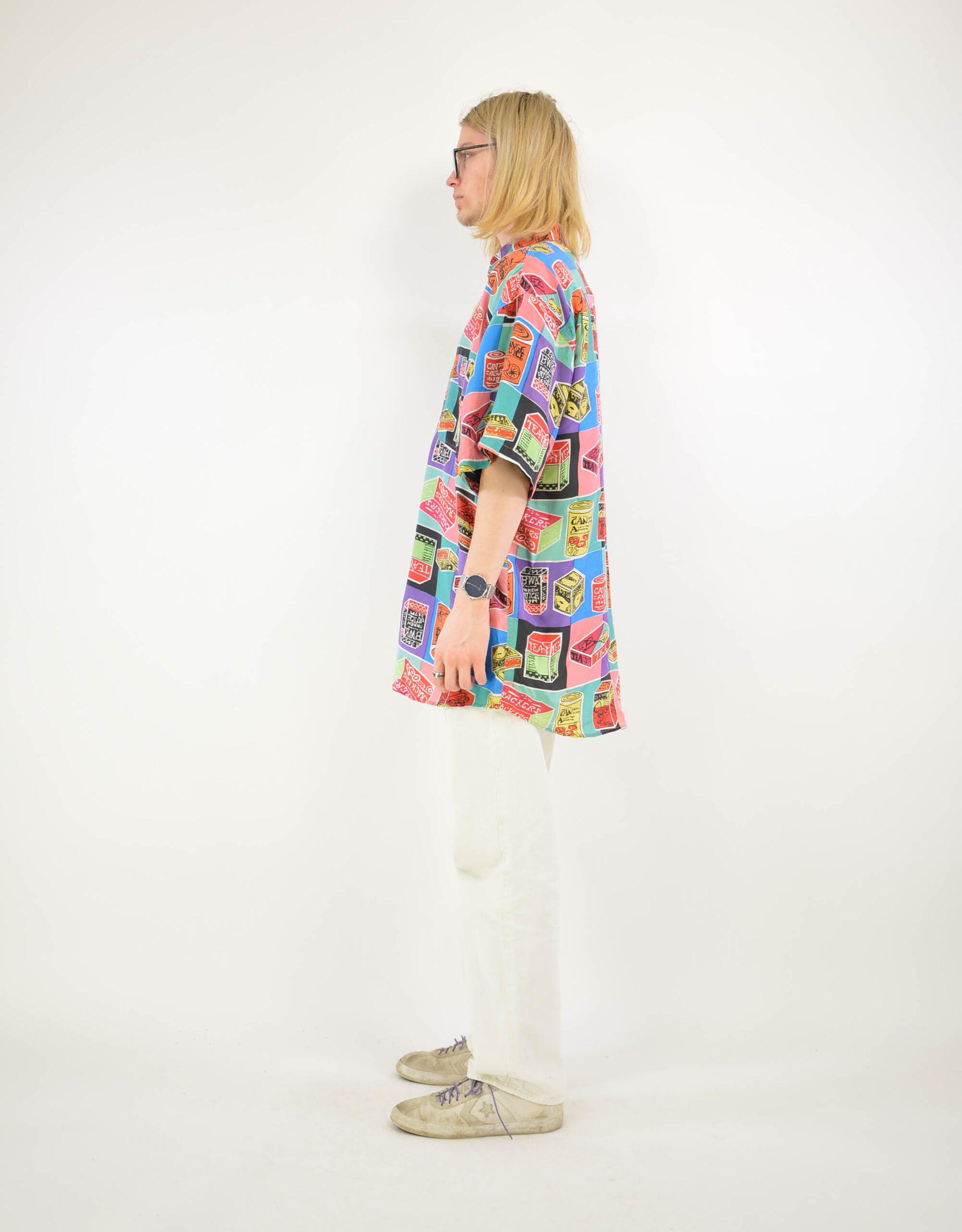 80s print silk shirt - PICKNWEIGHT - VINTAGE KILO STORE