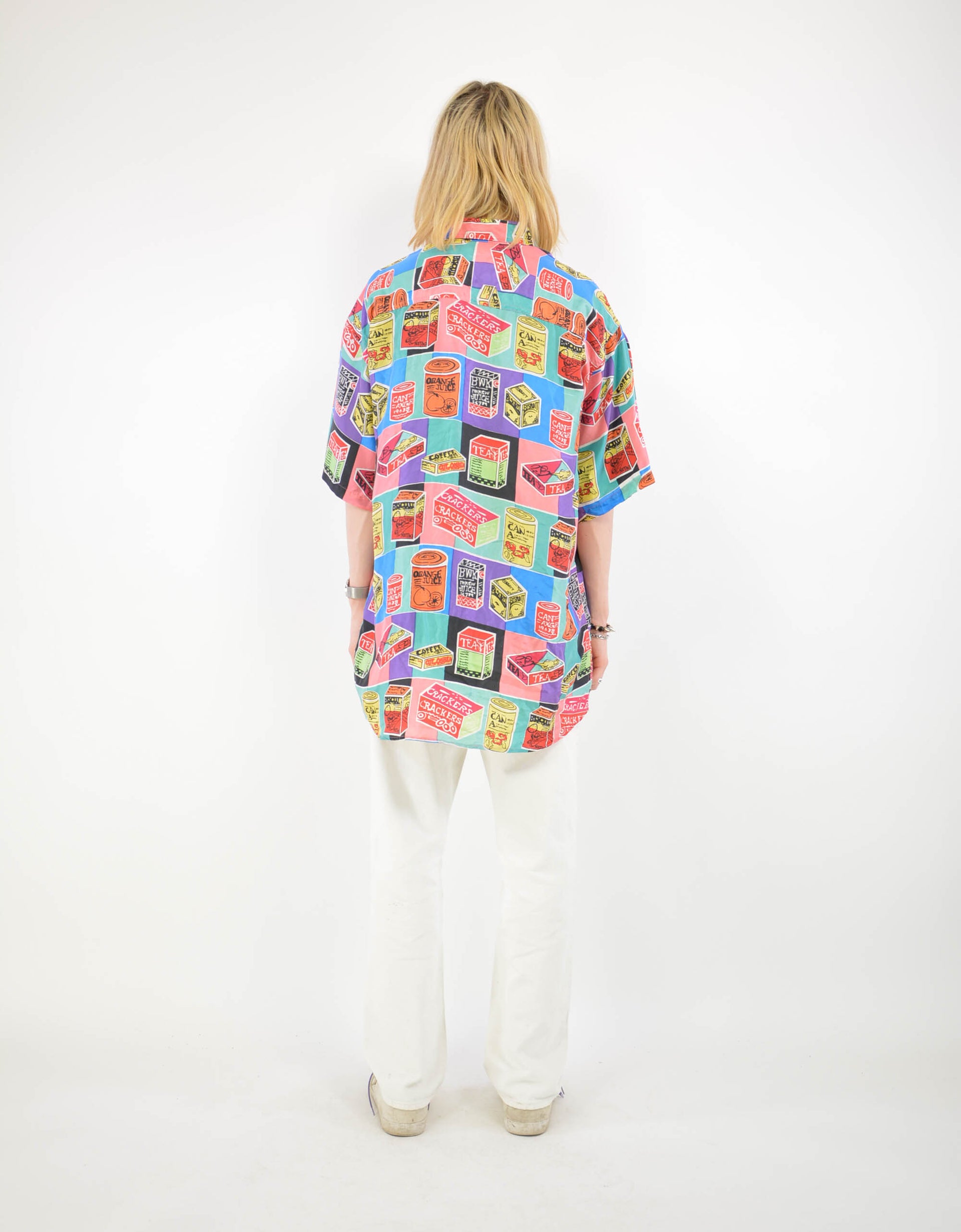 80s print silk shirt - PICKNWEIGHT - VINTAGE KILO STORE