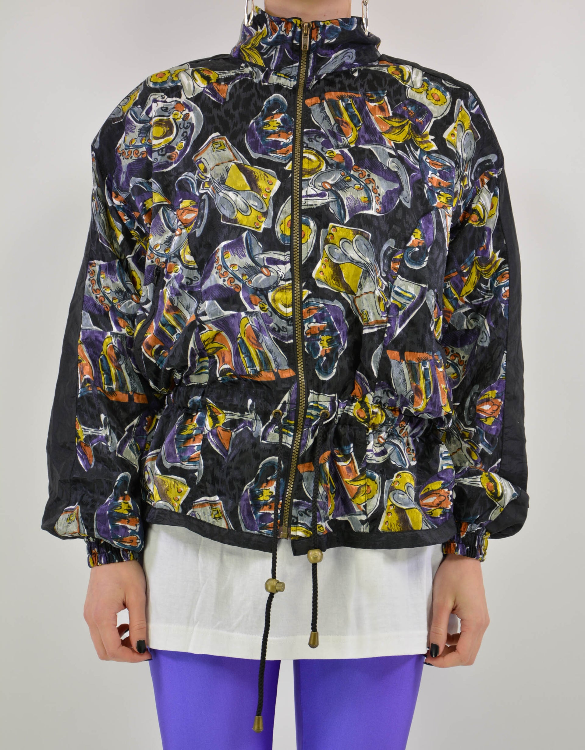 Leopard printed poly jacket - PICKNWEIGHT - VINTAGE KILO STORE