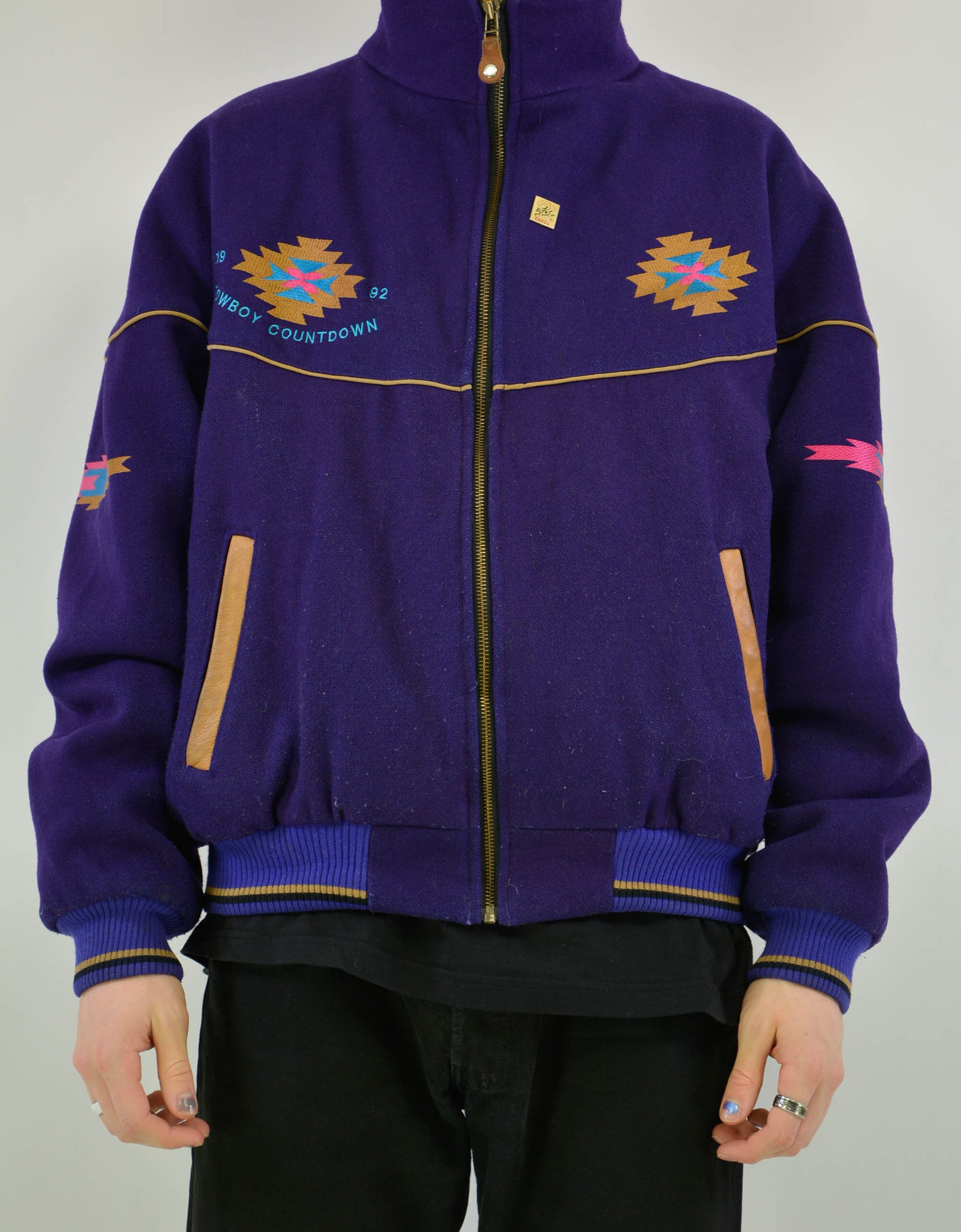 Purple wool jacket - PICKNWEIGHT - VINTAGE KILO STORE