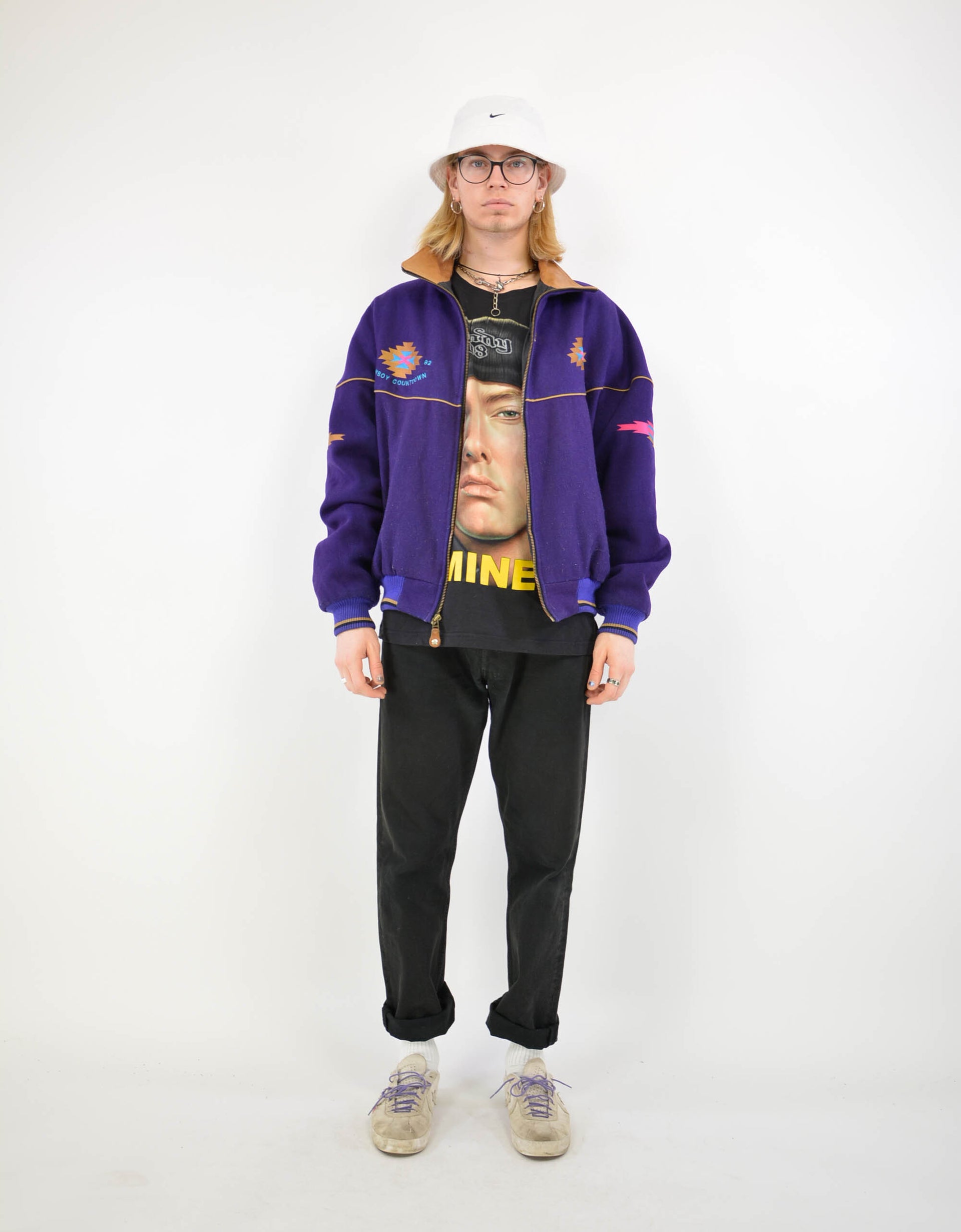 Purple wool jacket - PICKNWEIGHT - VINTAGE KILO STORE