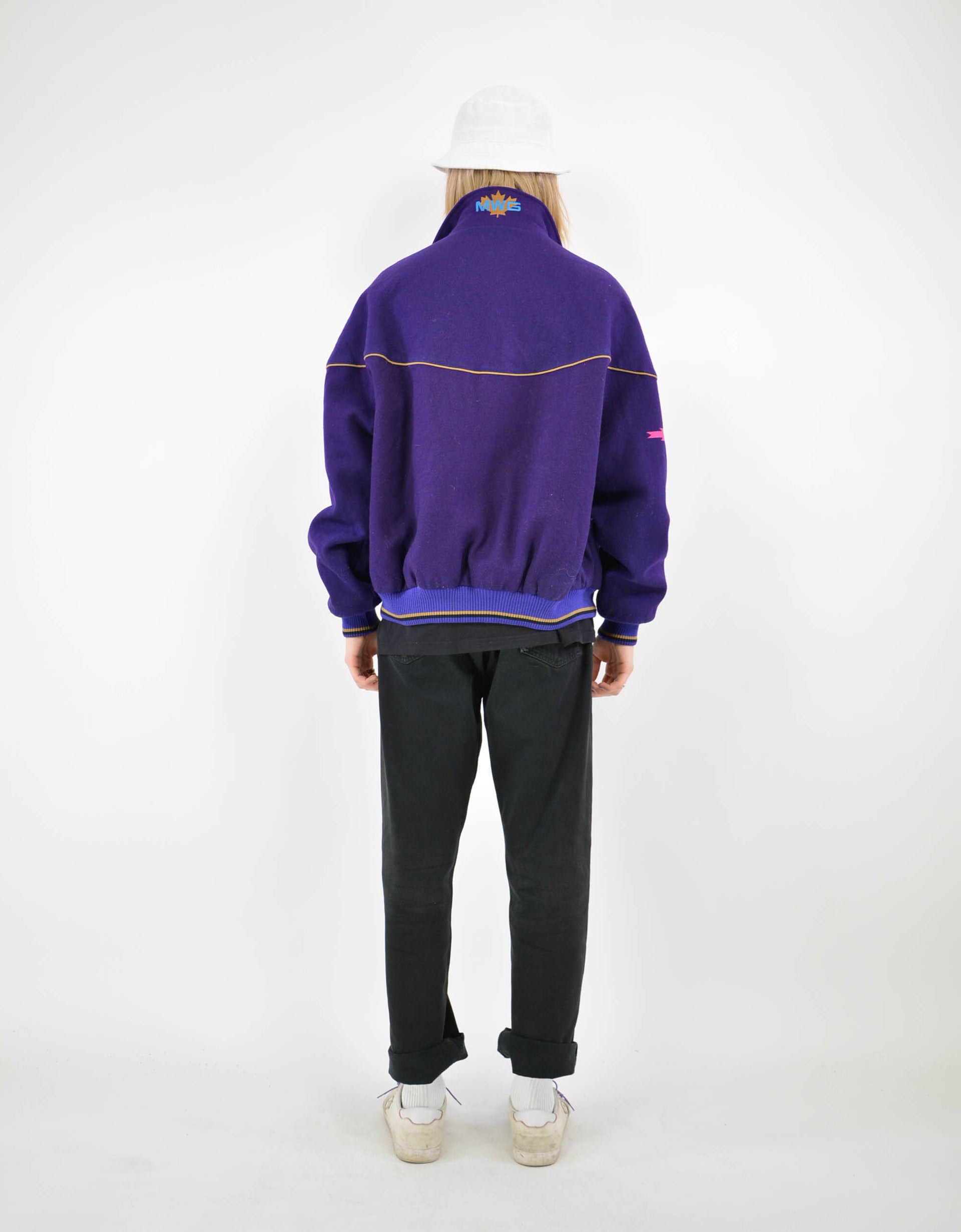 Purple wool jacket - PICKNWEIGHT - VINTAGE KILO STORE