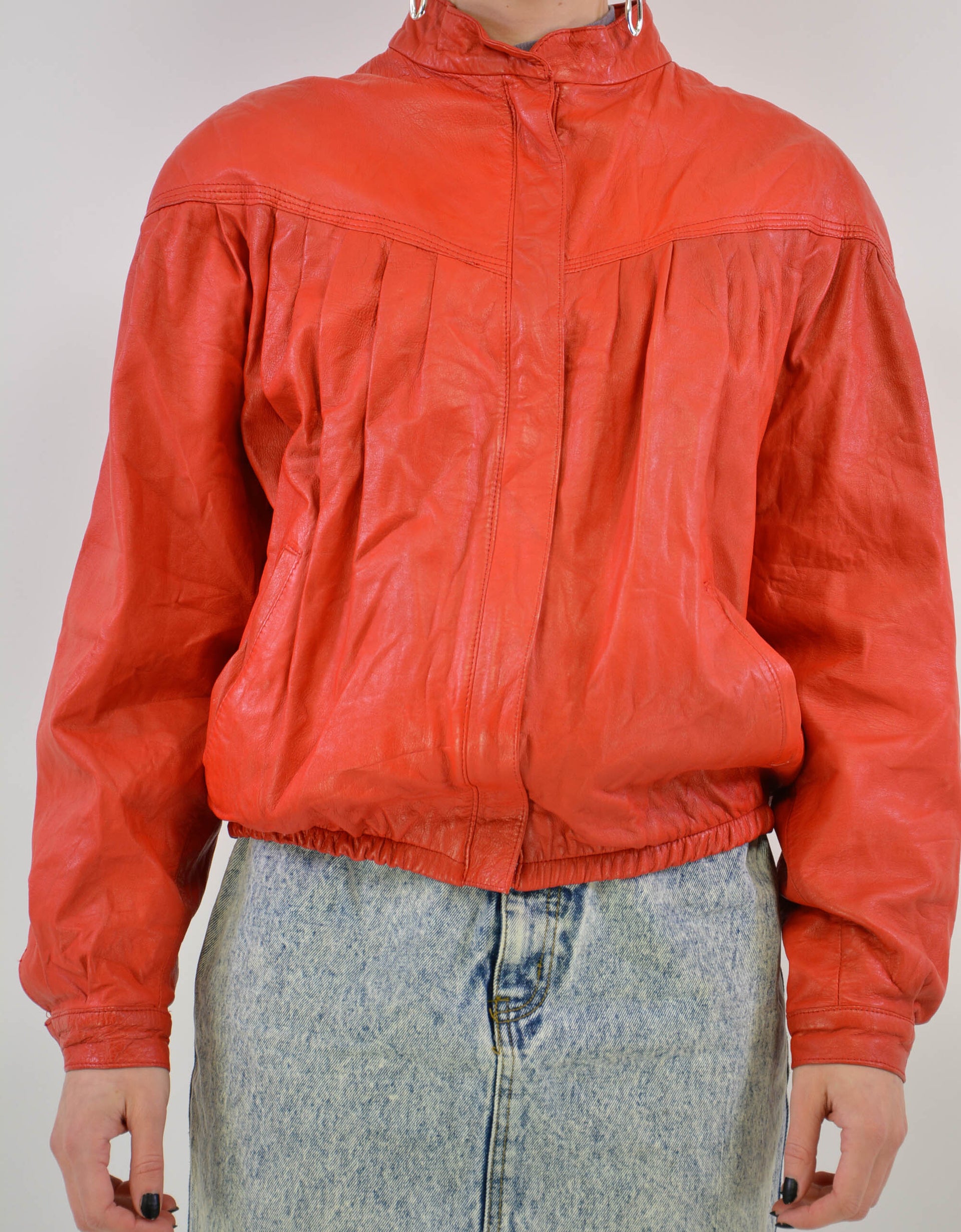 80s leather jacket - PICKNWEIGHT - VINTAGE KILO STORE