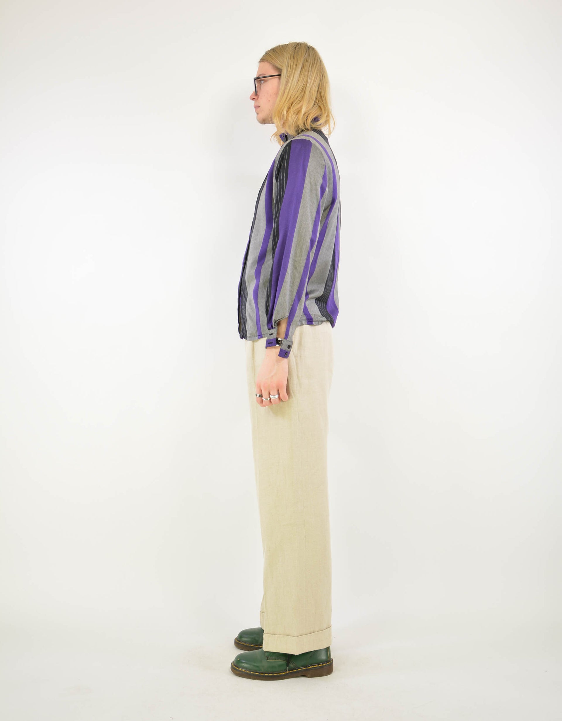 Silk stripe blouse - PICKNWEIGHT - VINTAGE KILO STORE