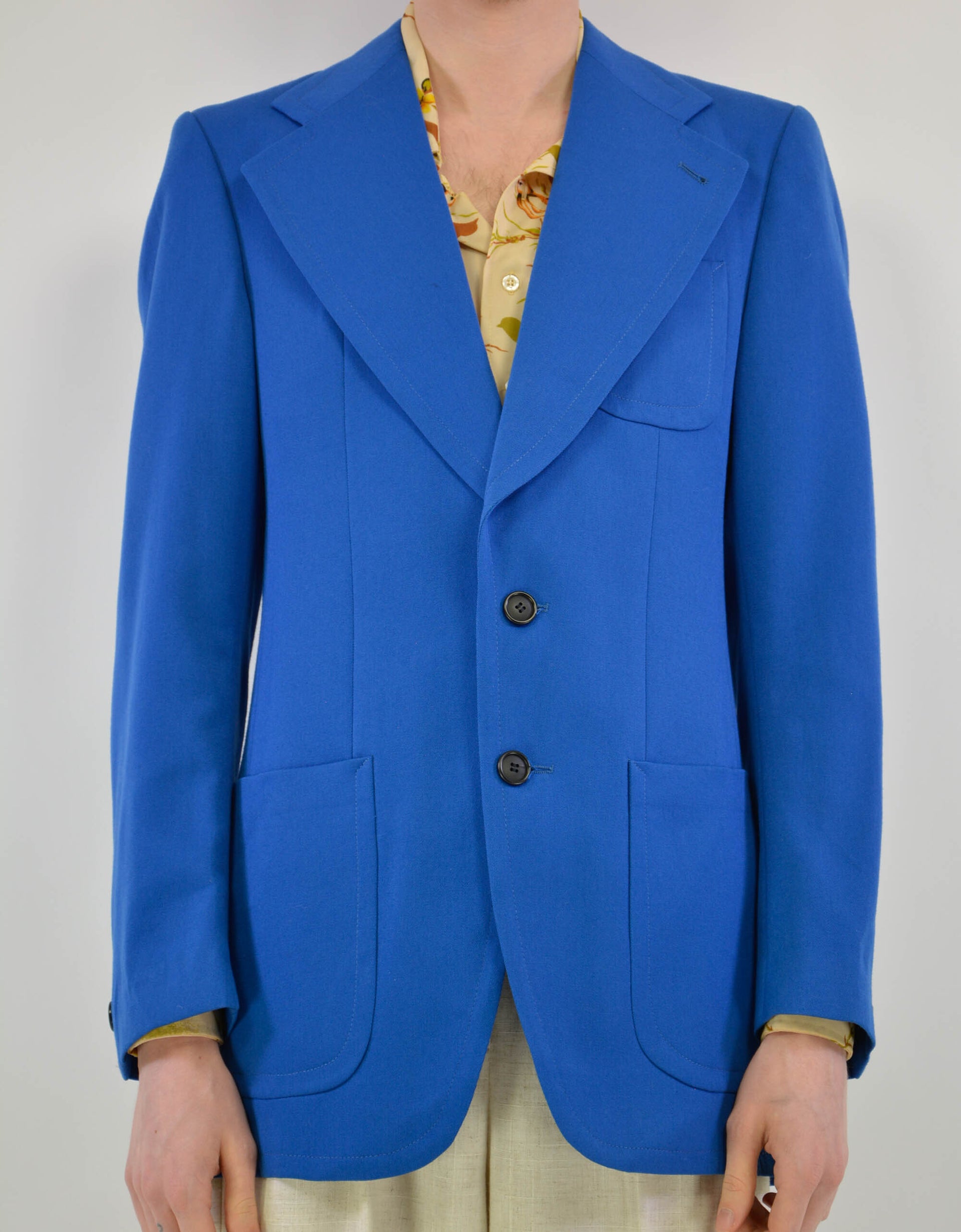80s blue suit jacket • PICKNWEIGHT