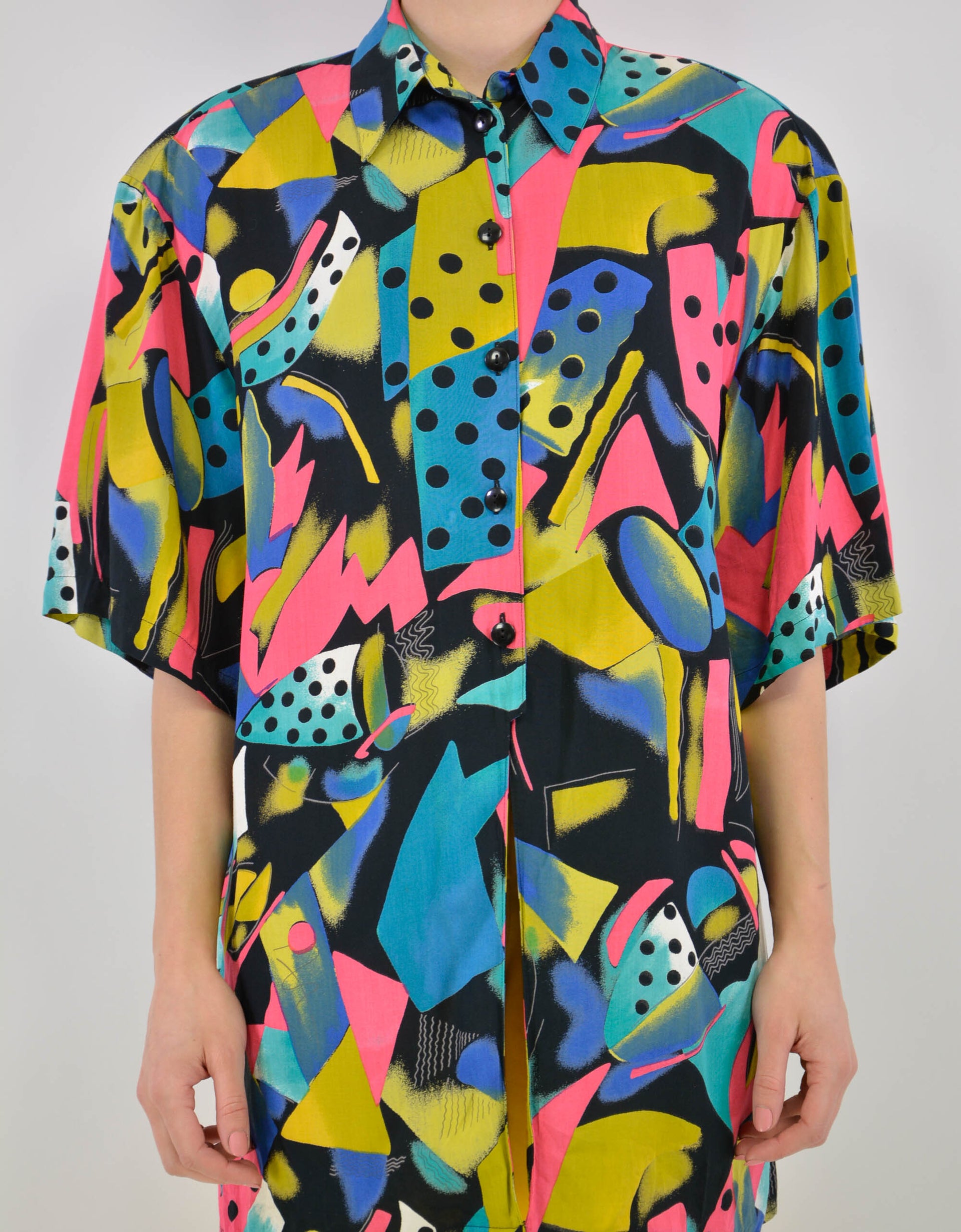 80s special print blouse - PICKNWEIGHT - VINTAGE KILO STORE