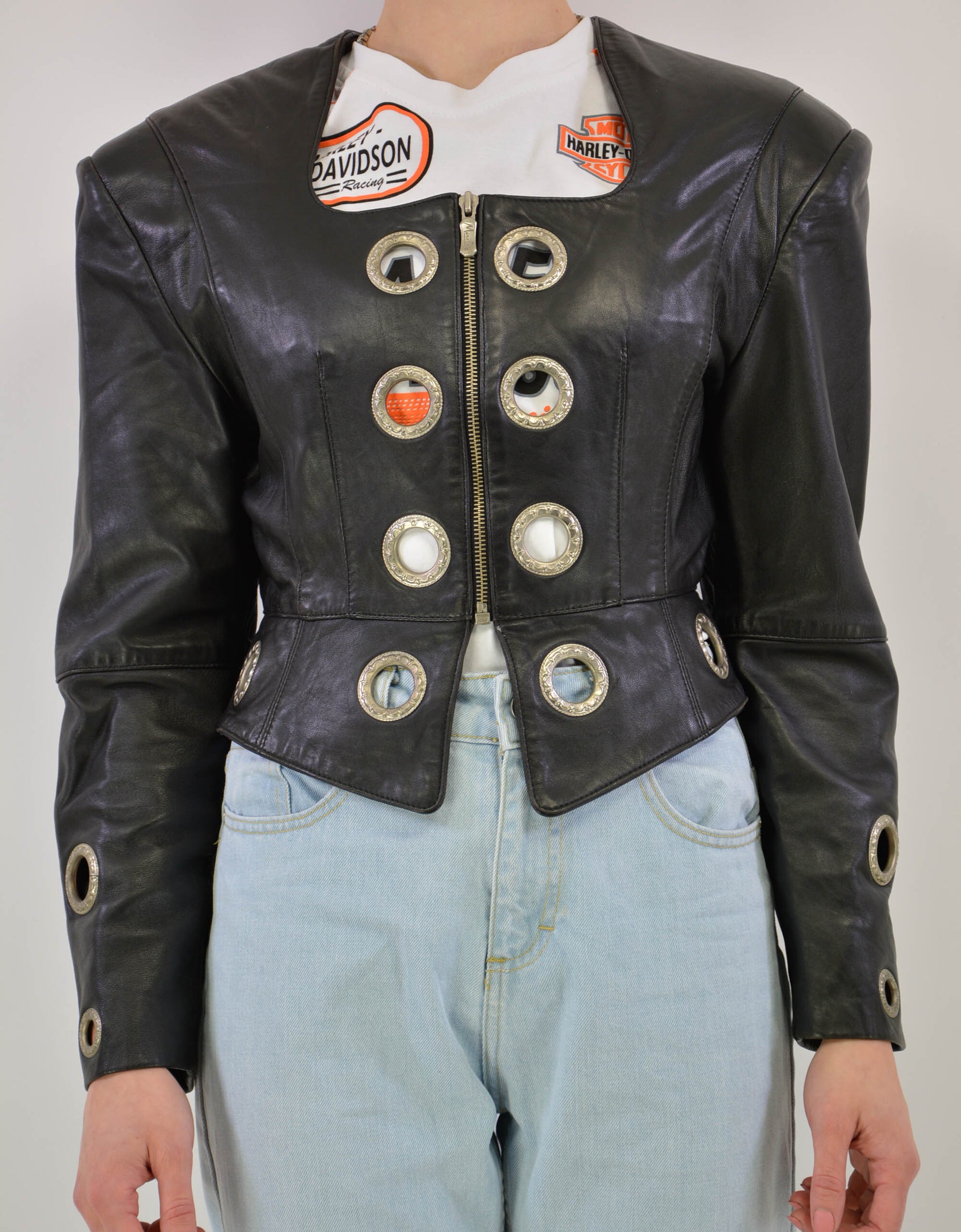 80s special leather jacket - PICKNWEIGHT - VINTAGE KILO STORE