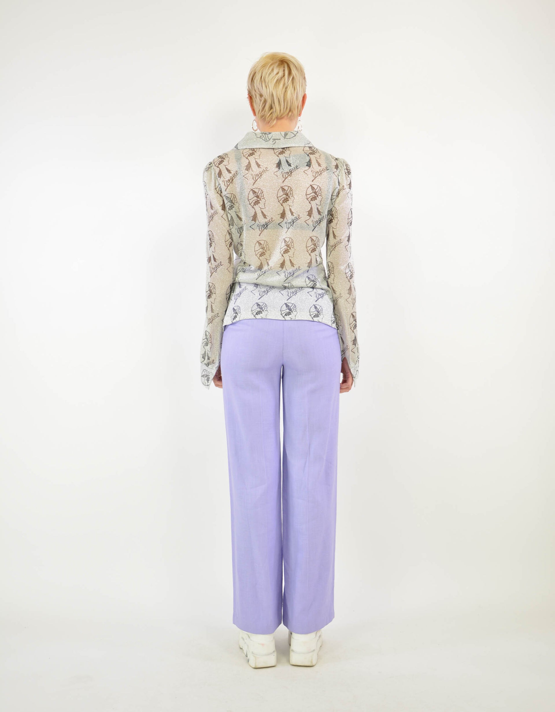 Lurex print blouse - PICKNWEIGHT - VINTAGE KILO STORE