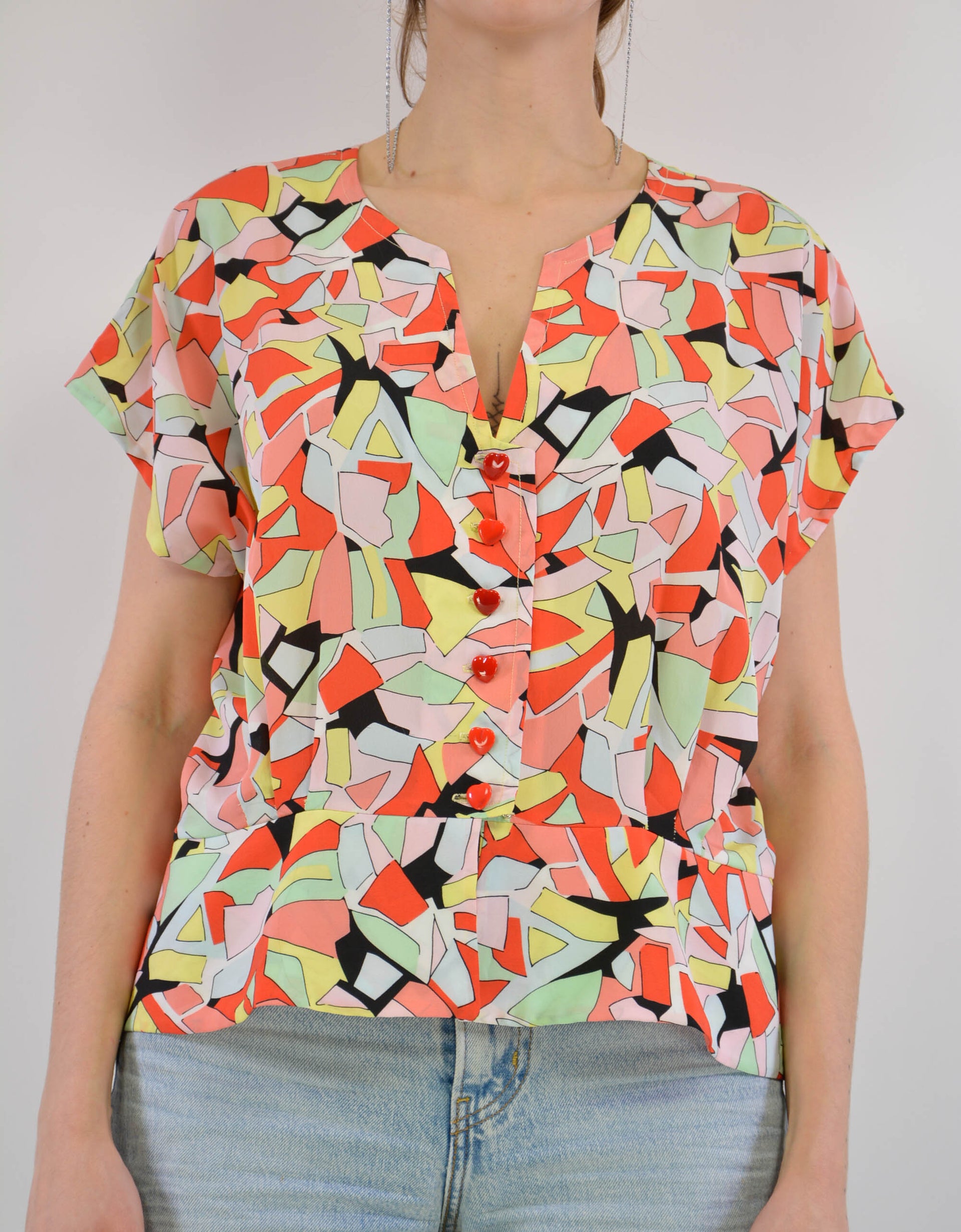 80s print blouse - PICKNWEIGHT - VINTAGE KILO STORE