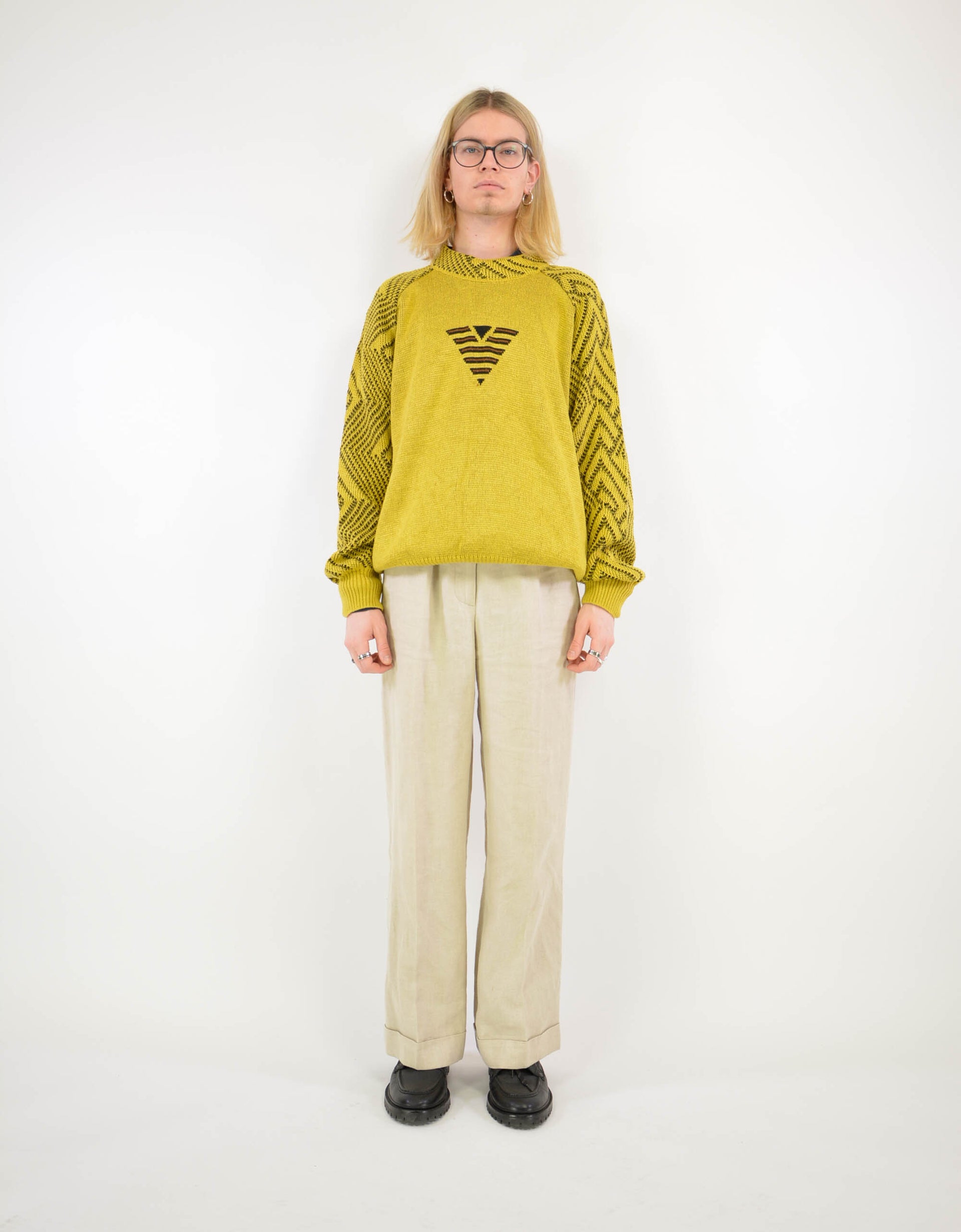 Yellow knitwear sweater - PICKNWEIGHT - VINTAGE KILO STORE