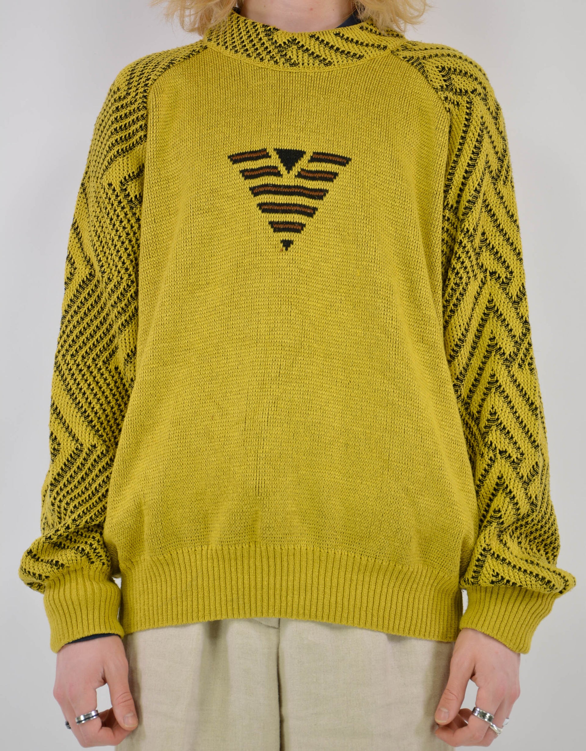 Yellow knitwear sweater - PICKNWEIGHT - VINTAGE KILO STORE