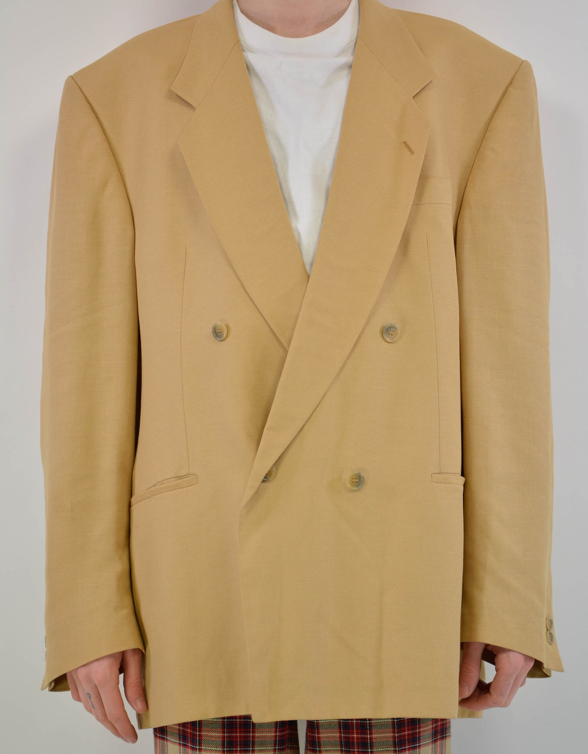 Gold double breasted blazer - PICKNWEIGHT - VINTAGE KILO STORE