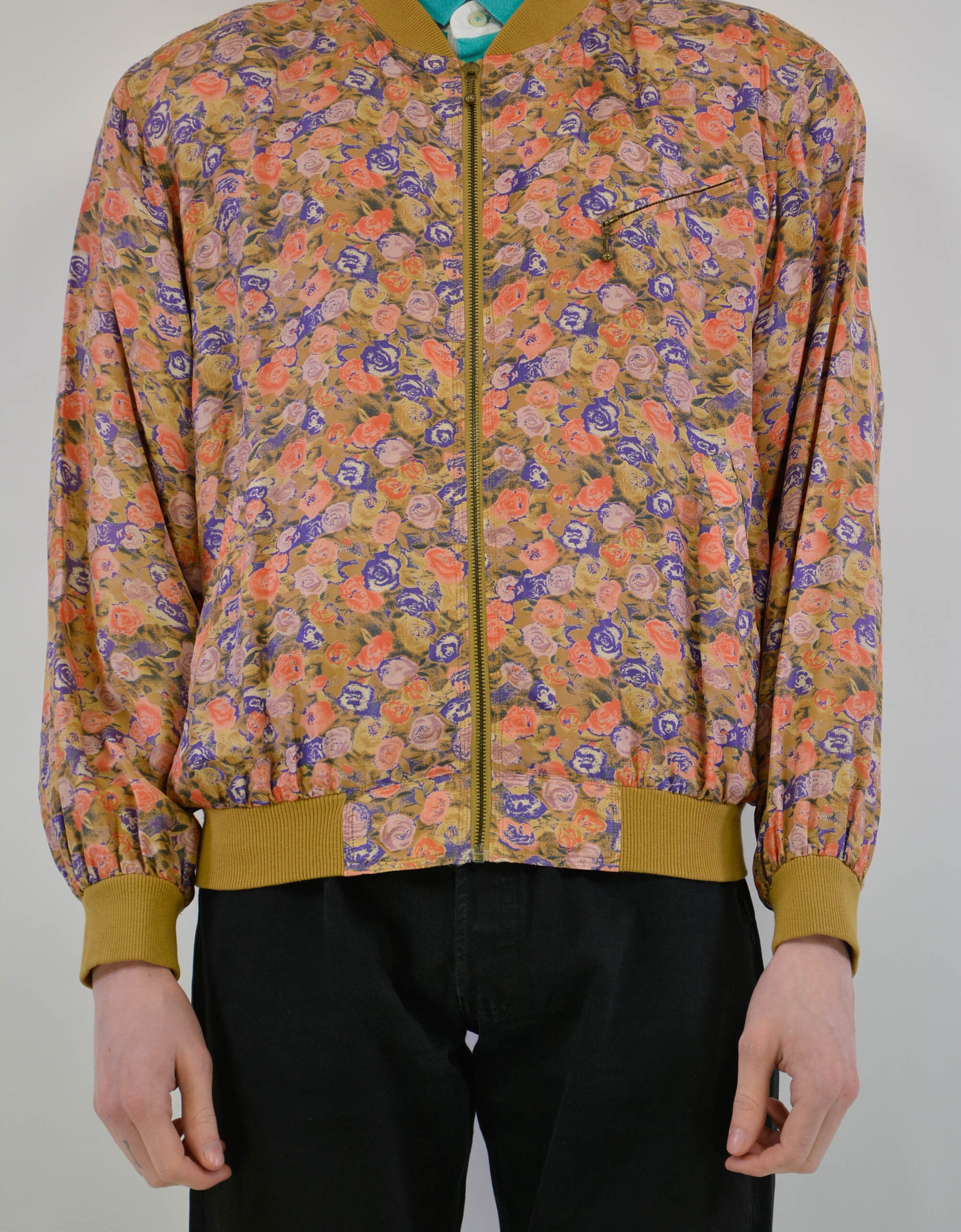 Silk flower jacket - PICKNWEIGHT - VINTAGE KILO STORE
