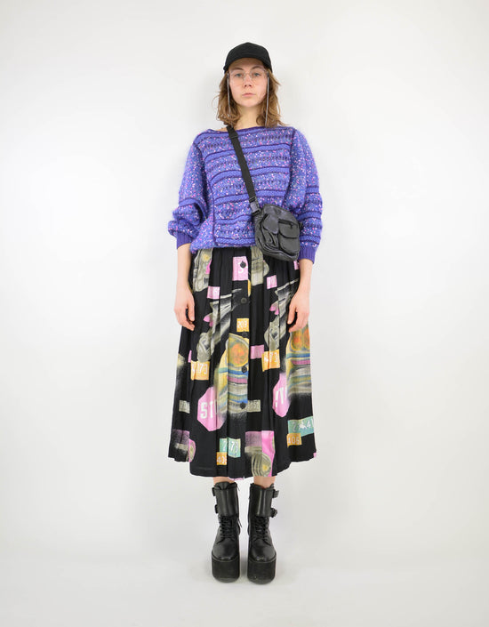 80s print skirt - PICKNWEIGHT - VINTAGE KILO STORE