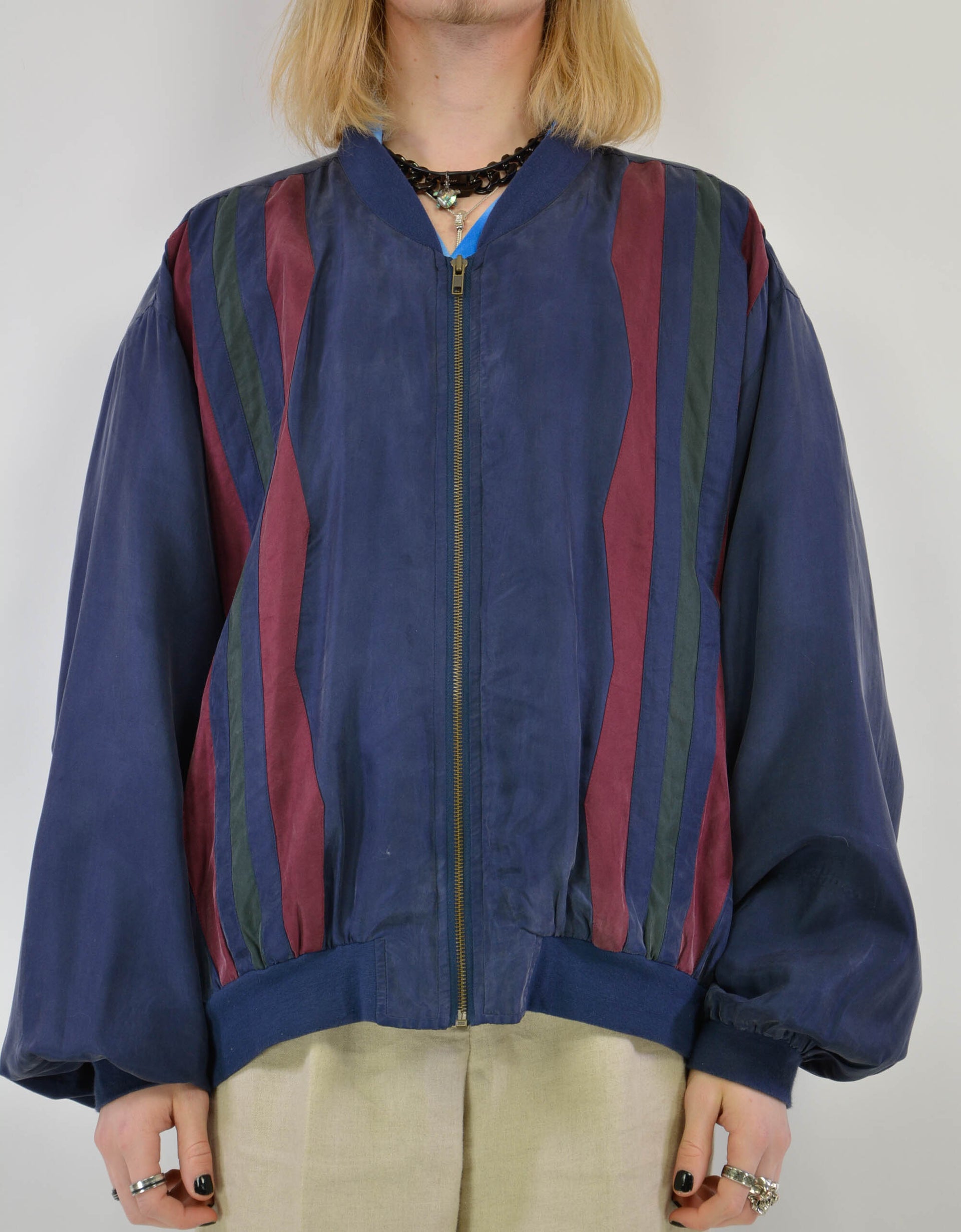 Striped silk jacket - PICKNWEIGHT - VINTAGE KILO STORE