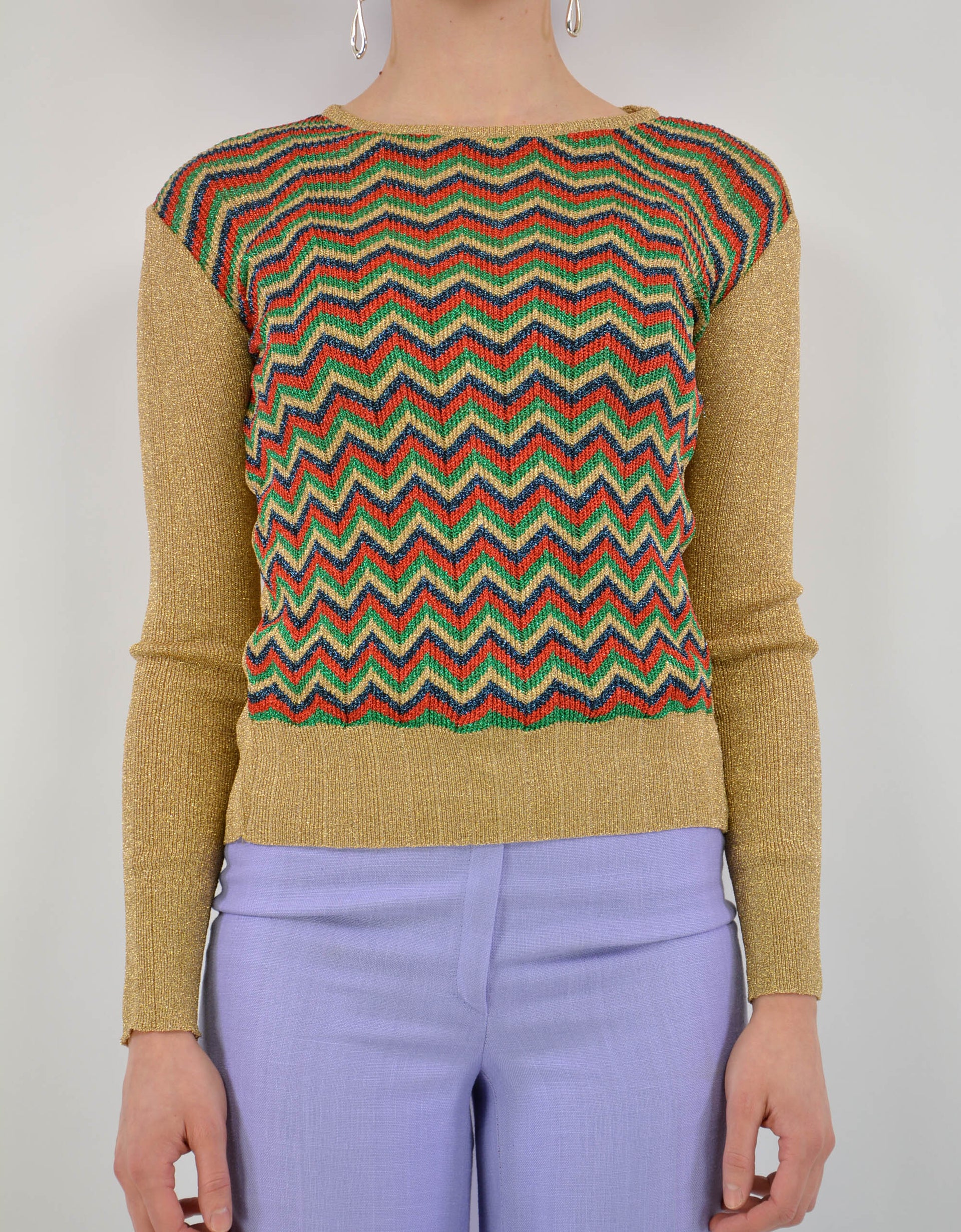 70s metallic sweater - PICKNWEIGHT - VINTAGE KILO STORE