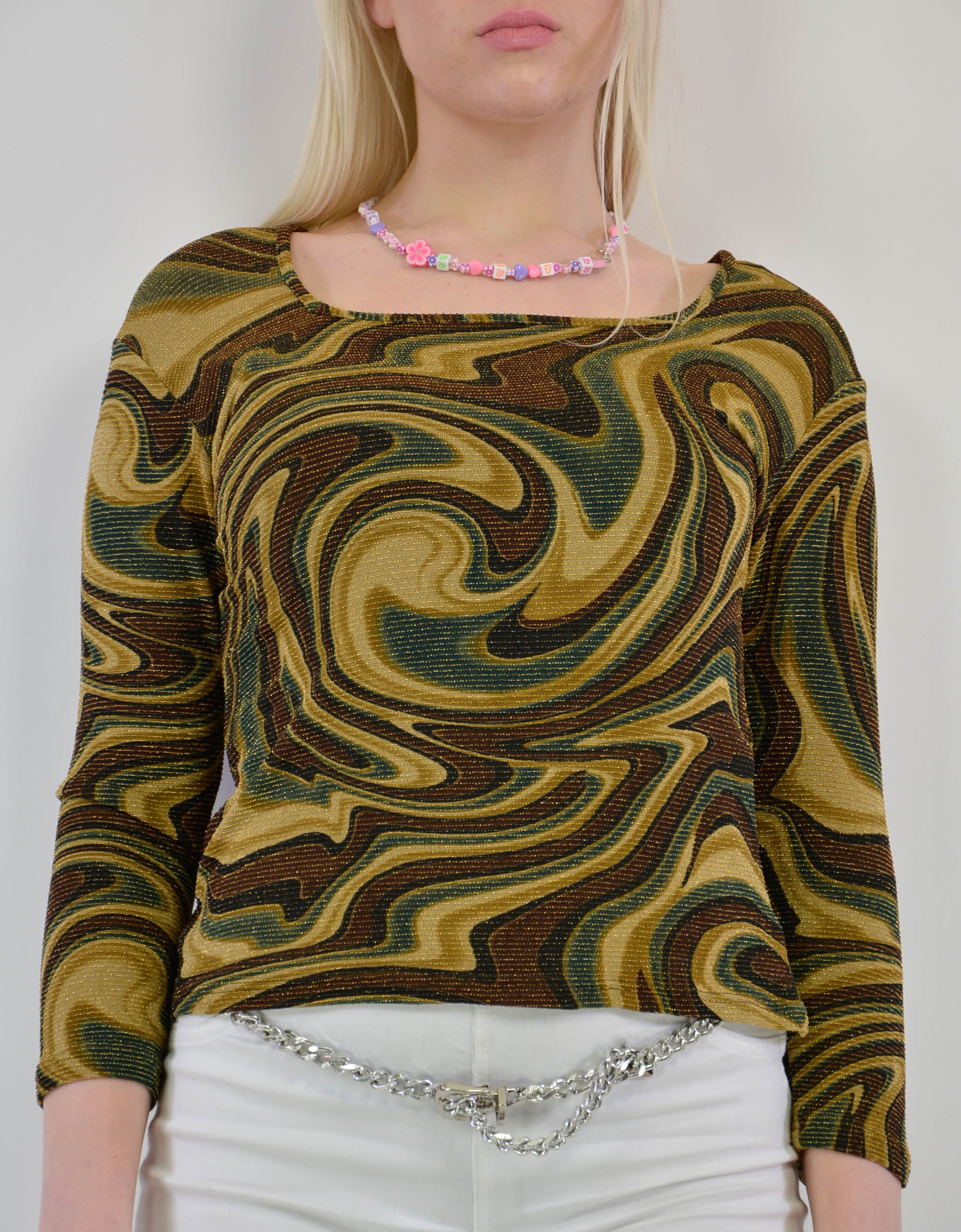 70s lurex blouse - PICKNWEIGHT - VINTAGE KILO STORE