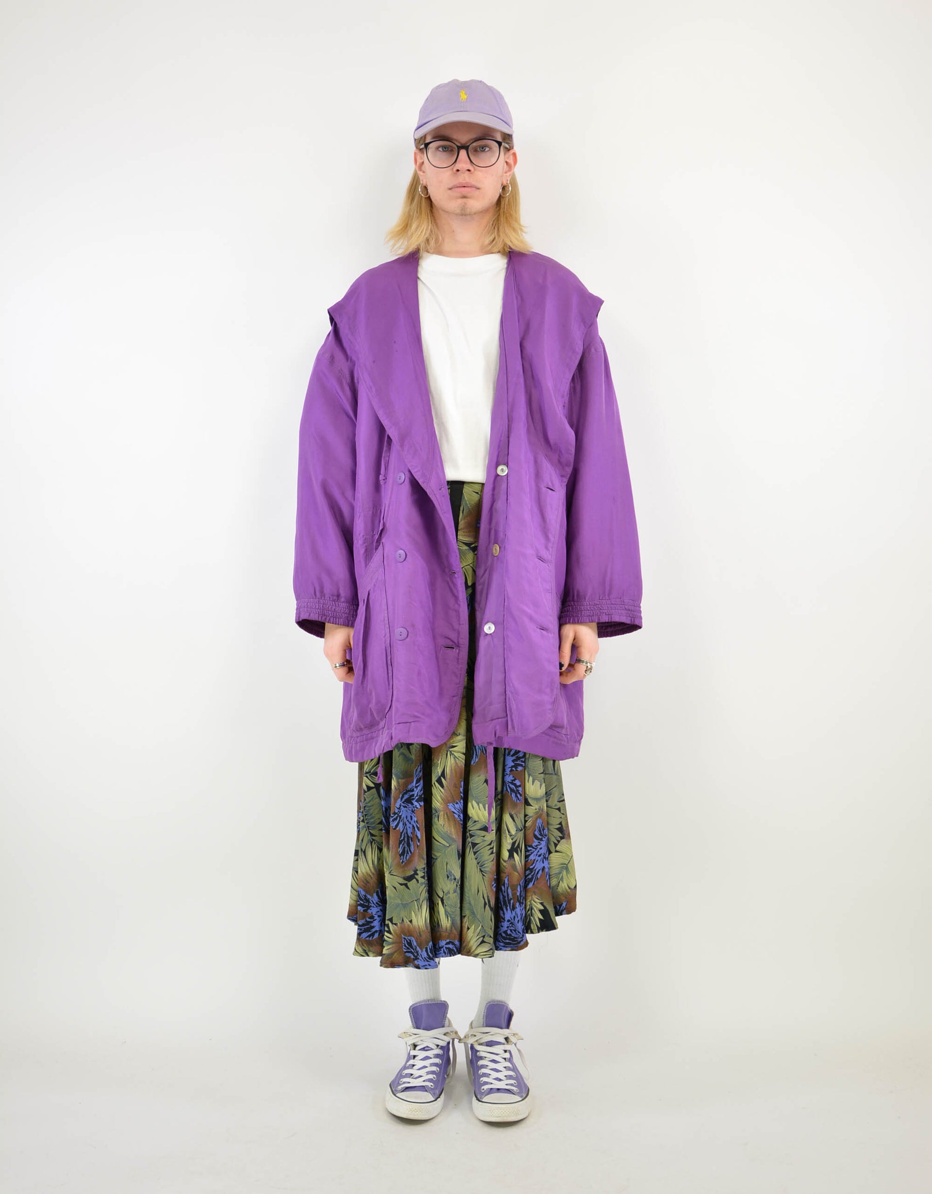 Purple silk jacket - PICKNWEIGHT - VINTAGE KILO STORE