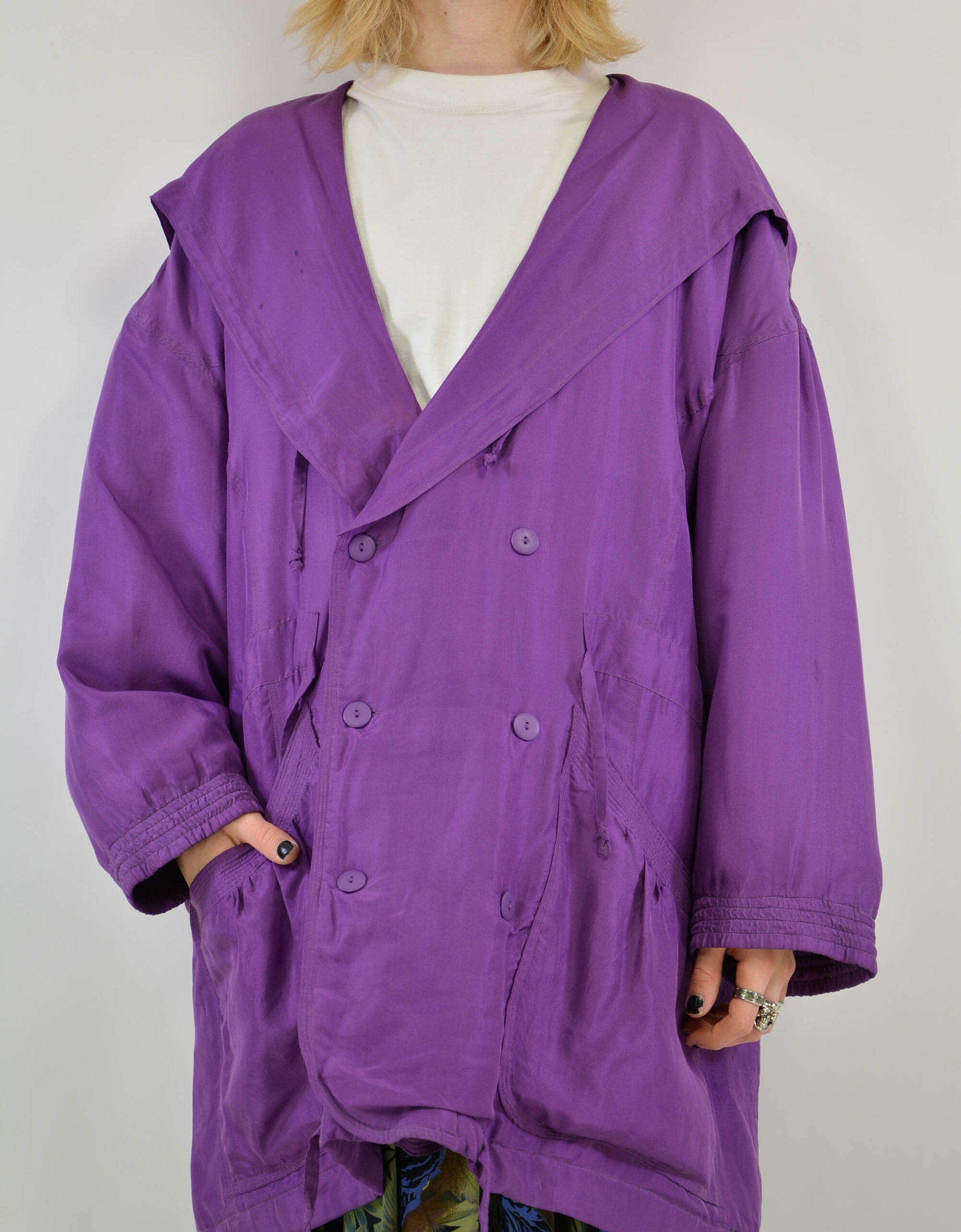Purple silk jacket - PICKNWEIGHT - VINTAGE KILO STORE