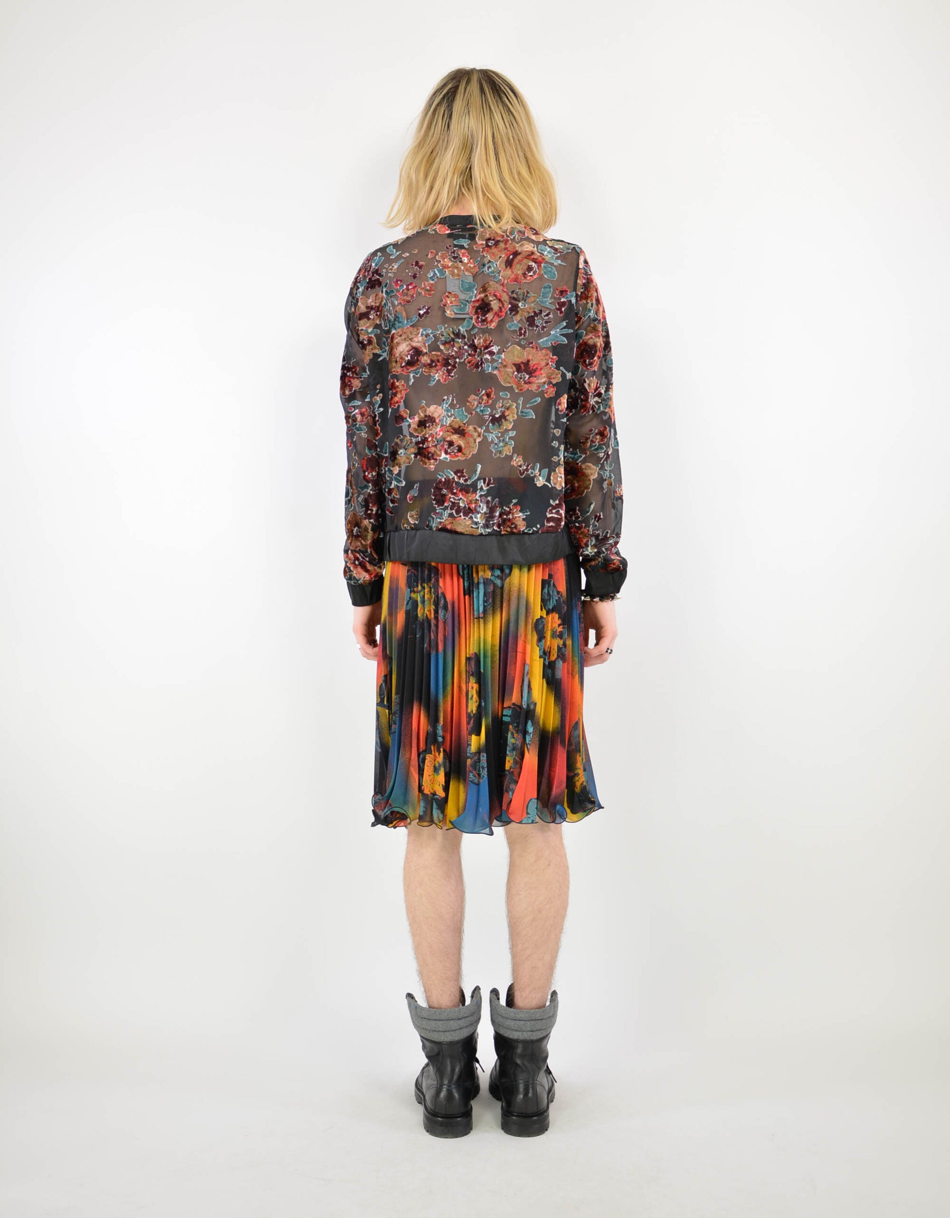 Pleated flower skirt - PICKNWEIGHT - VINTAGE KILO STORE