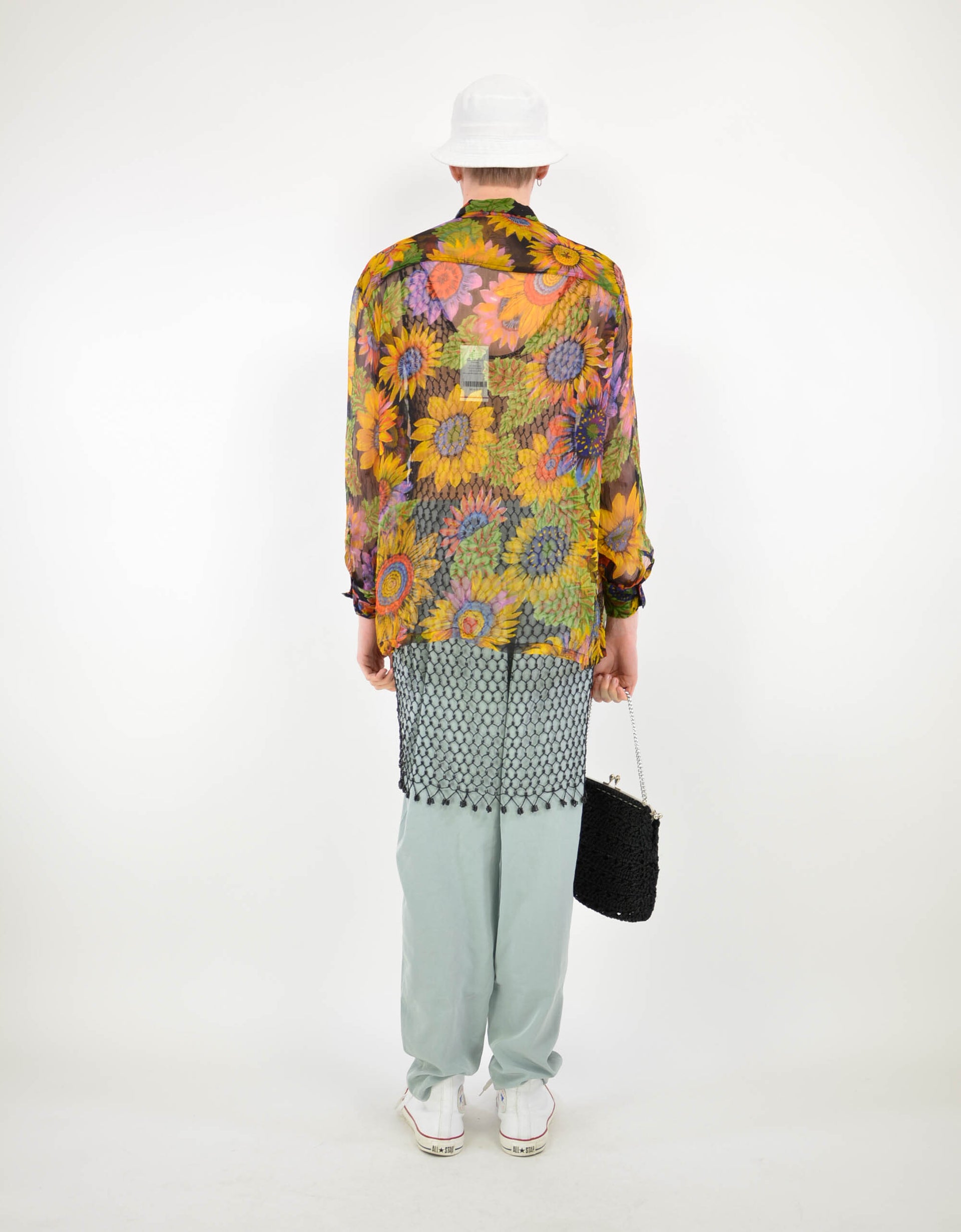Sunflower print blouse - PICKNWEIGHT - VINTAGE KILO STORE
