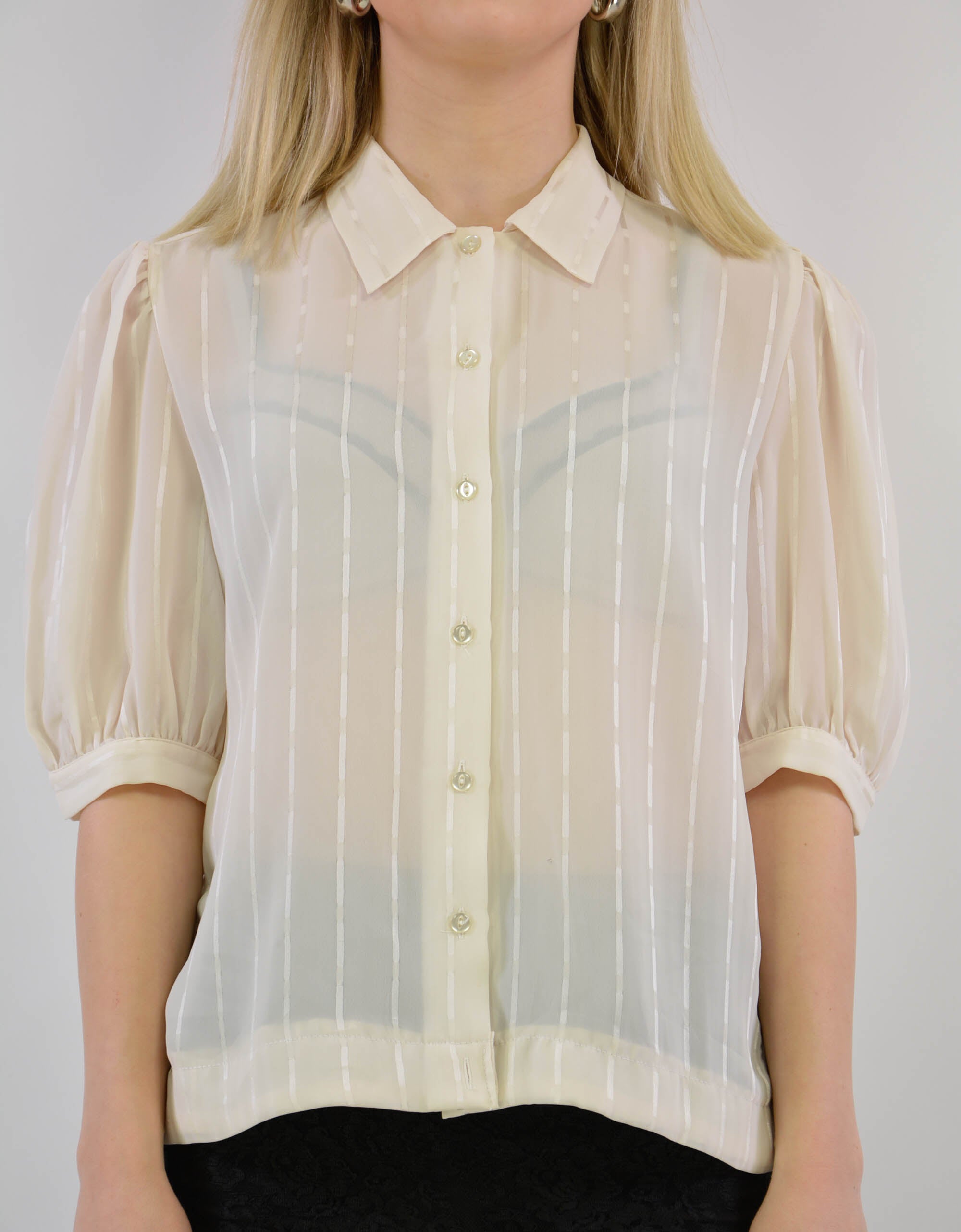 Transparent white hot sale blouse