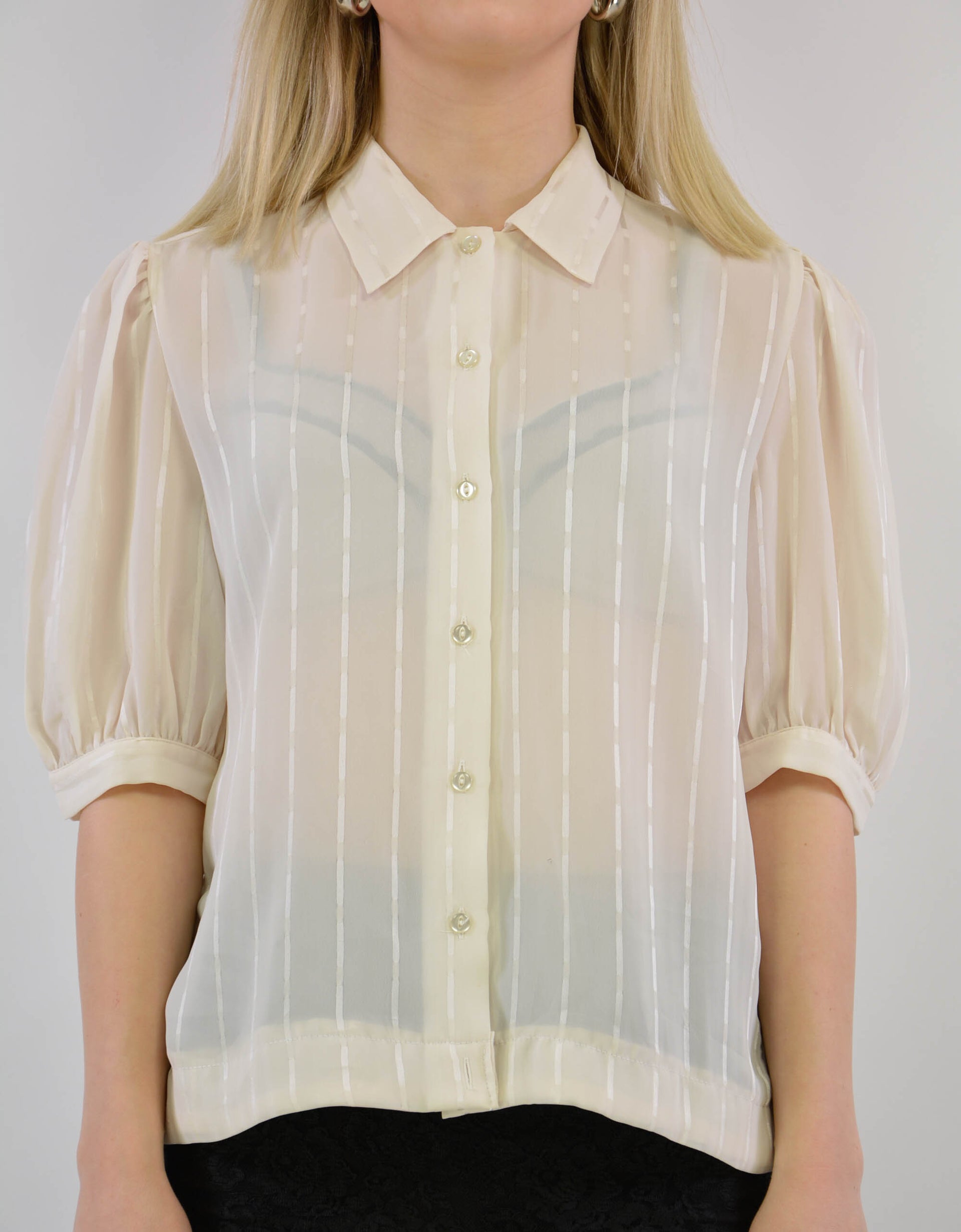 White transparent blouse - PICKNWEIGHT - VINTAGE KILO STORE