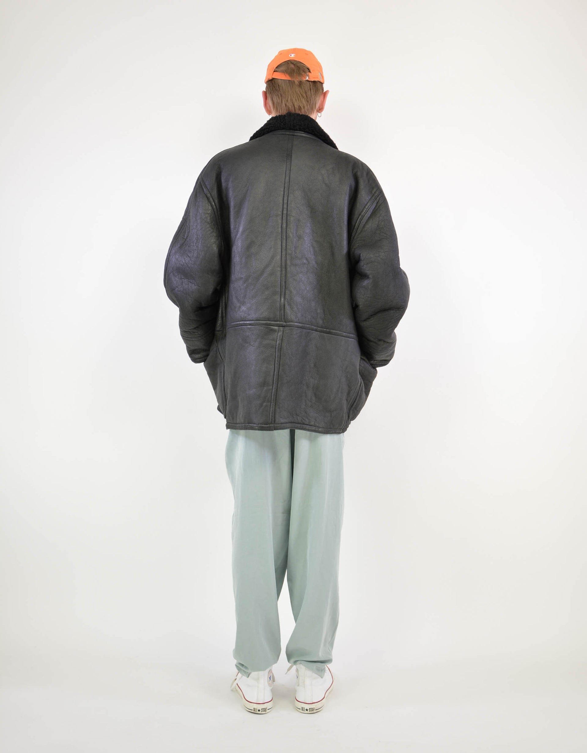 Leather sheepskin coat - PICKNWEIGHT - VINTAGE KILO STORE