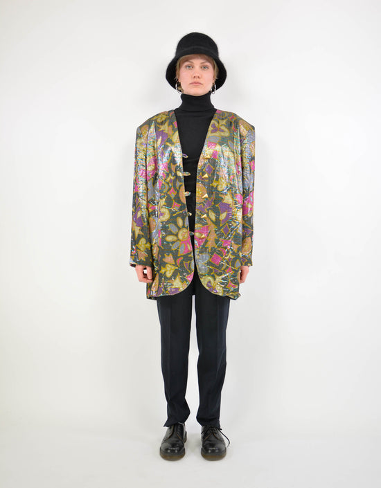 80s metallic suit jacket - PICKNWEIGHT - VINTAGE KILO STORE