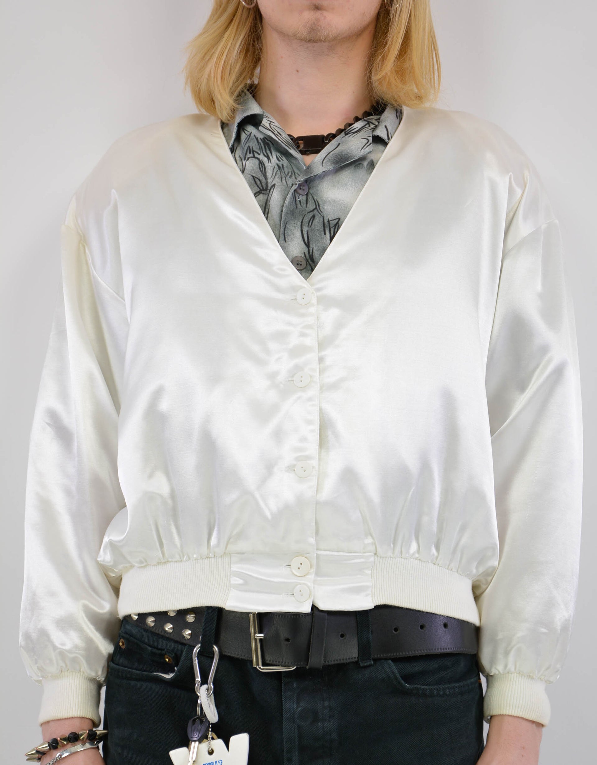 White poly jacket - PICKNWEIGHT - VINTAGE KILO STORE