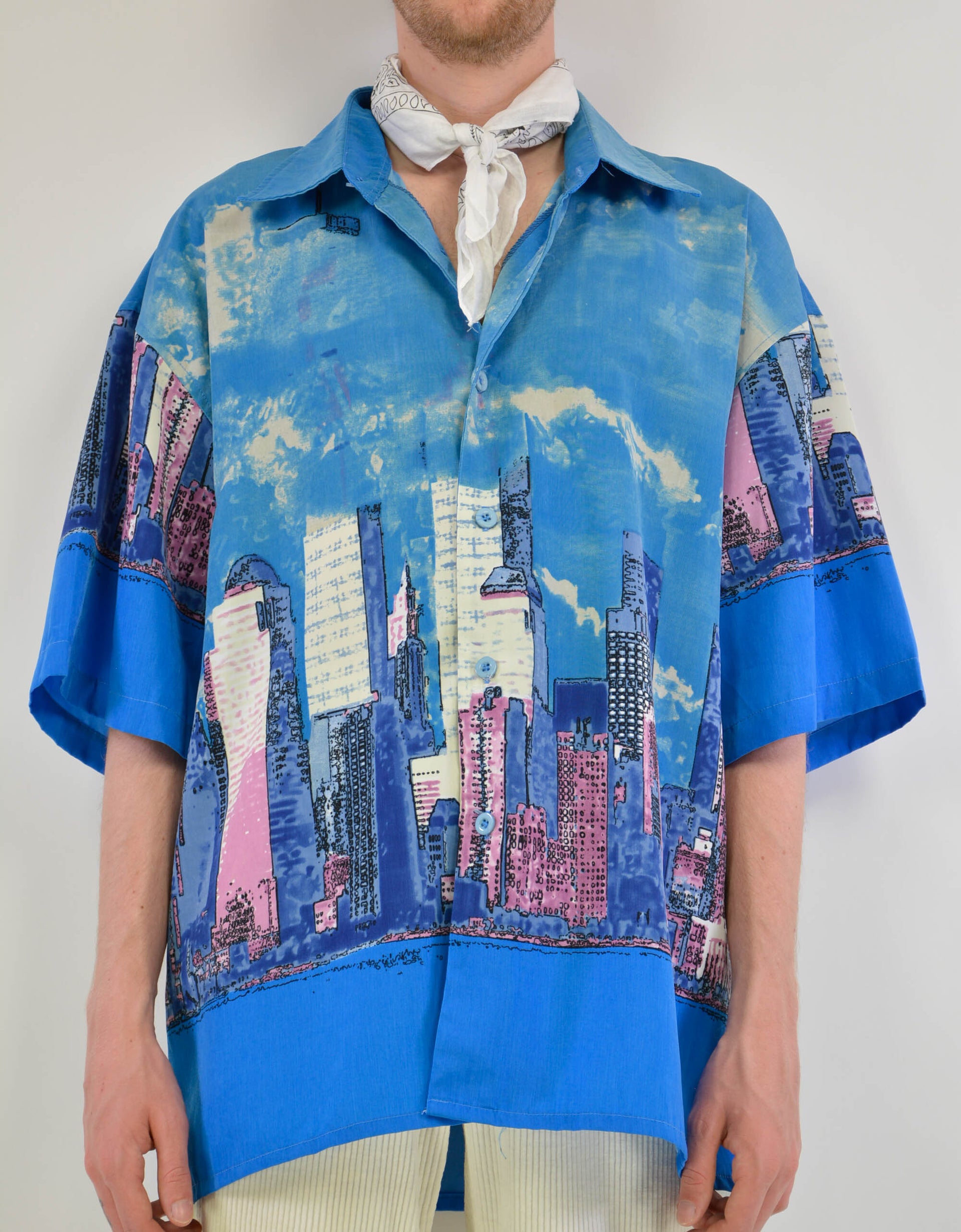 00s city print shirt - PICKNWEIGHT - VINTAGE KILO STORE