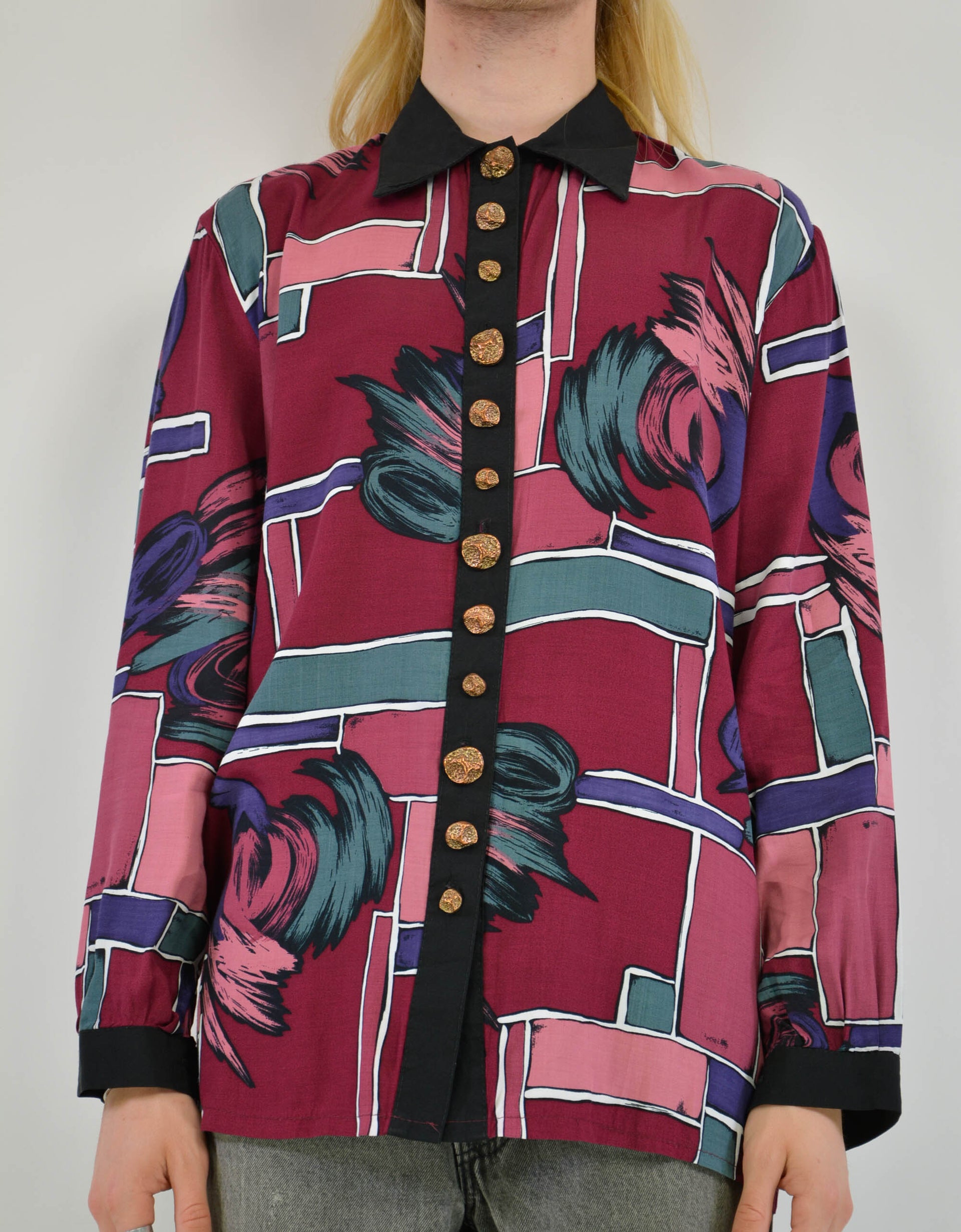 90s print blouse - PICKNWEIGHT - VINTAGE KILO STORE