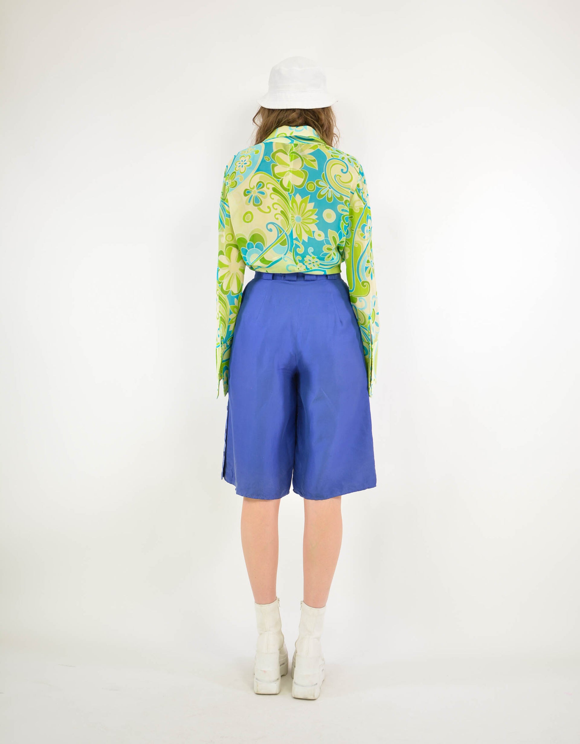 Blue silk skirt - PICKNWEIGHT - VINTAGE KILO STORE