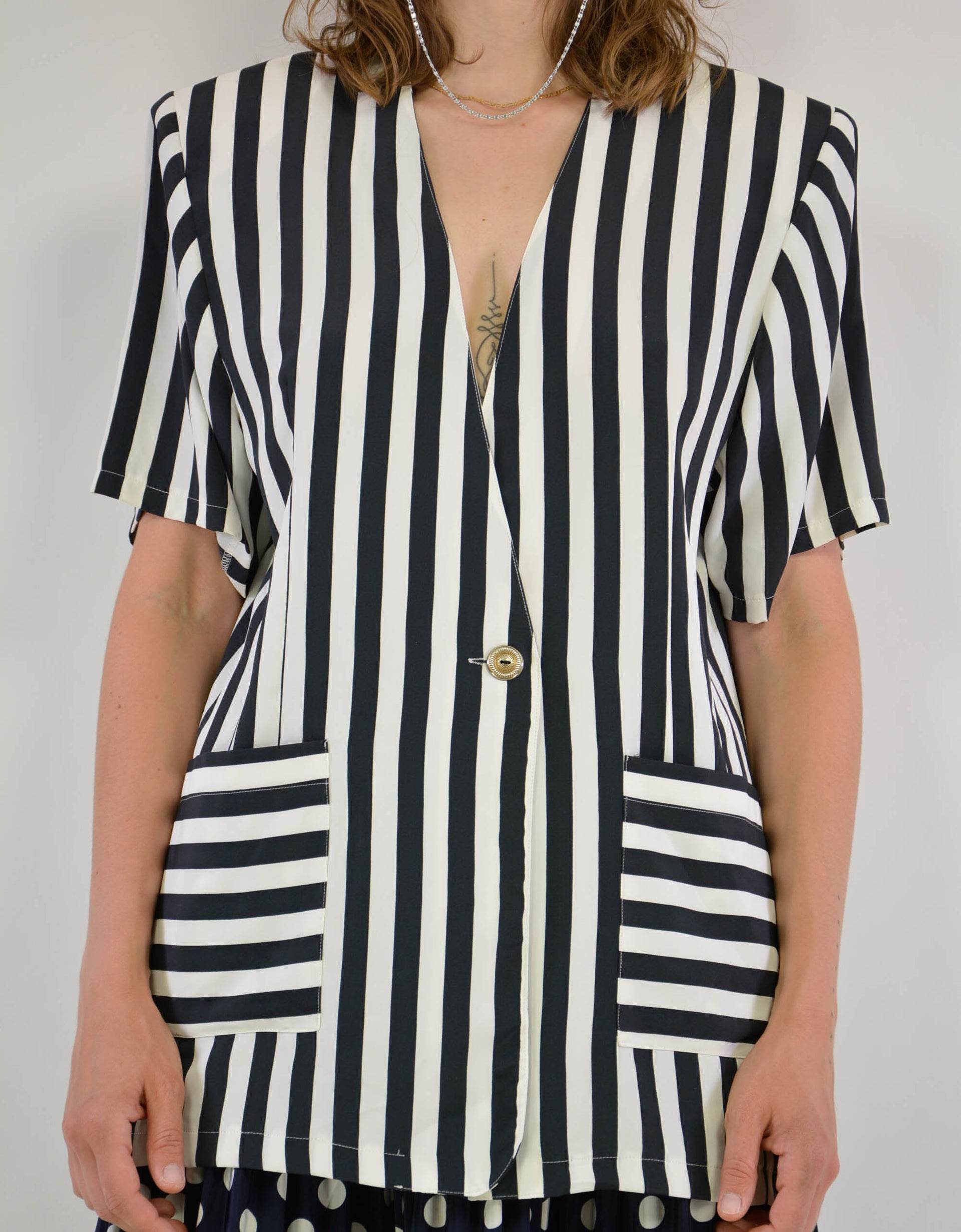 Stripe blouse - PICKNWEIGHT - VINTAGE KILO STORE