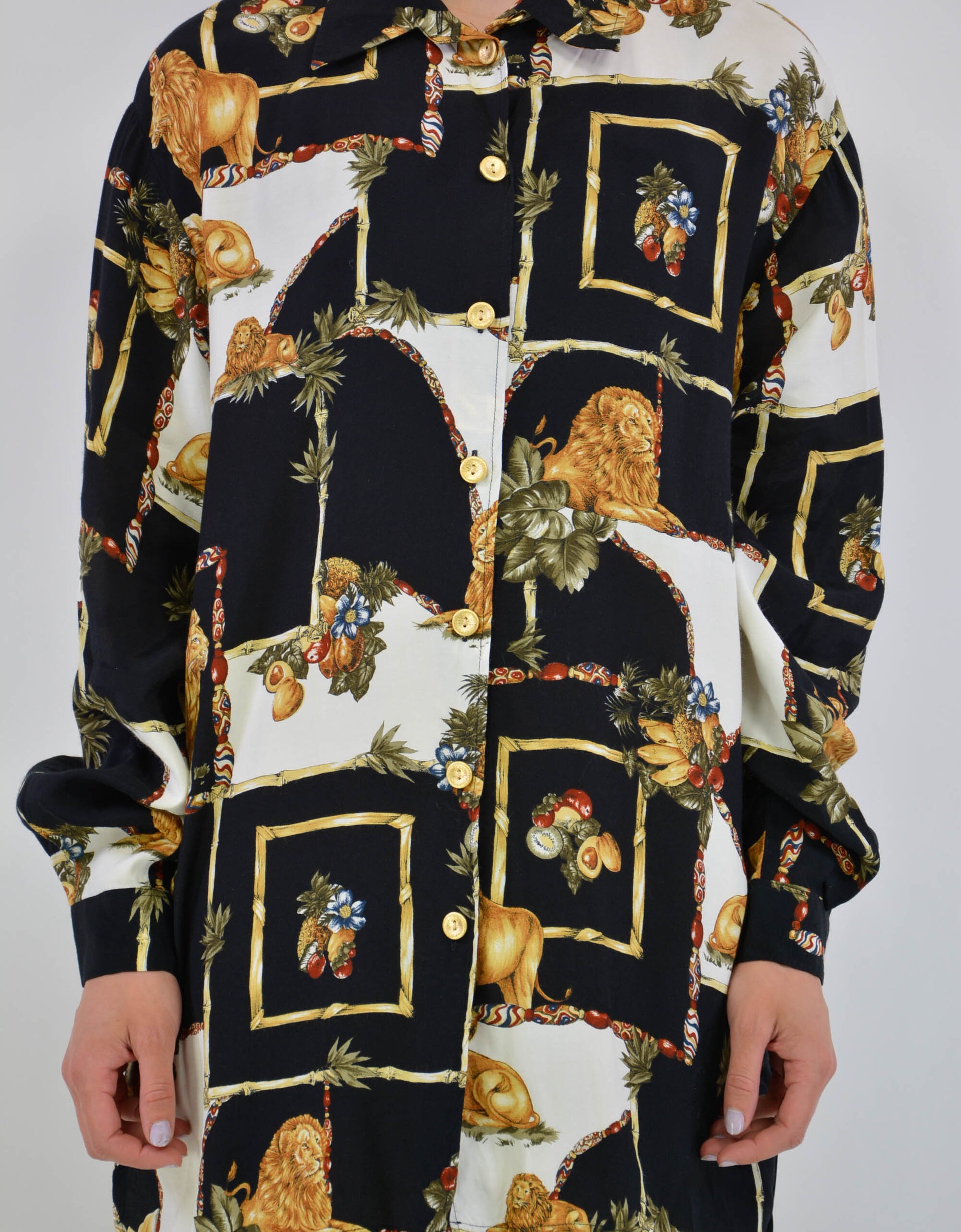 Baroque print blouse - PICKNWEIGHT - VINTAGE KILO STORE