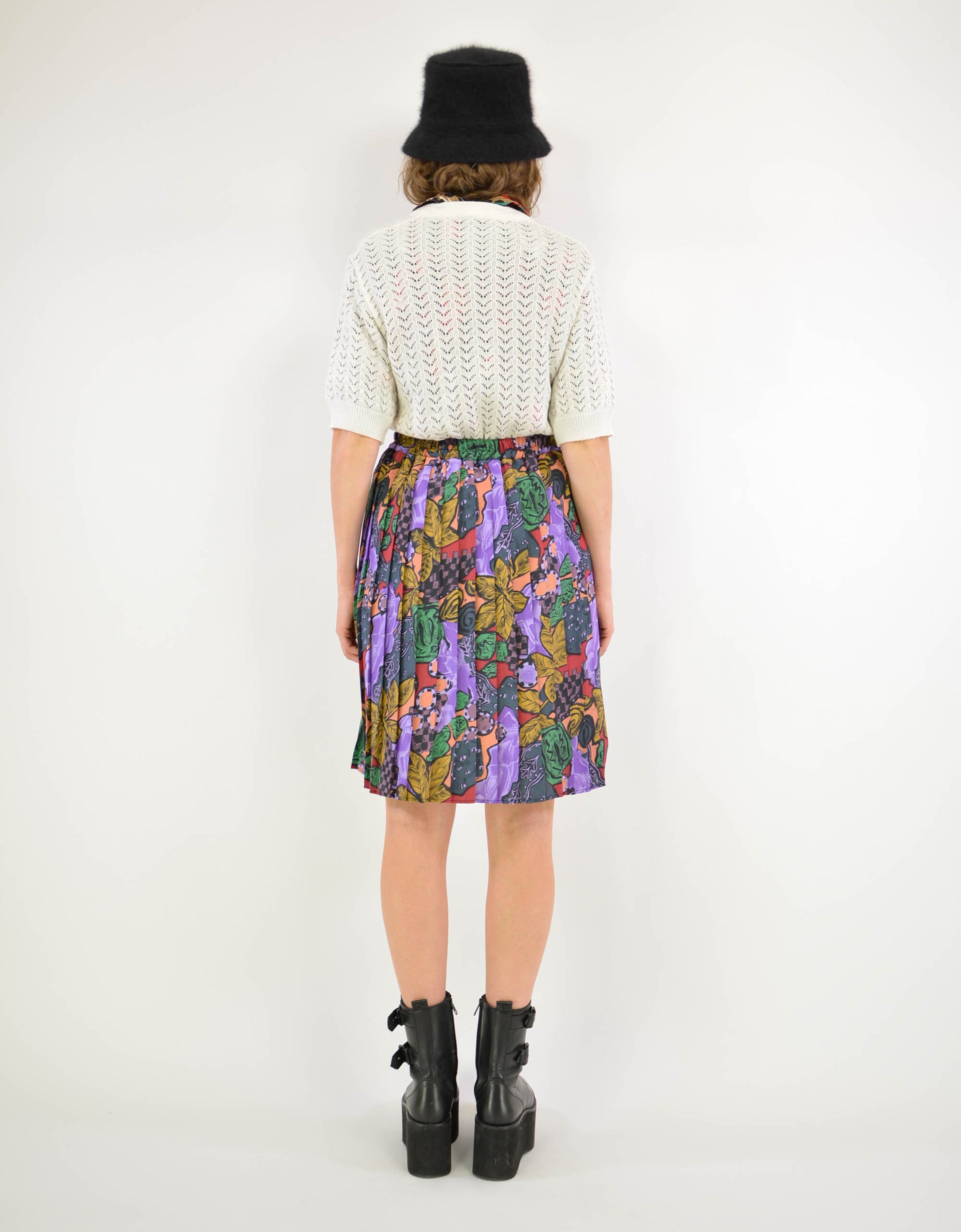 80s flower skirt - PICKNWEIGHT - VINTAGE KILO STORE