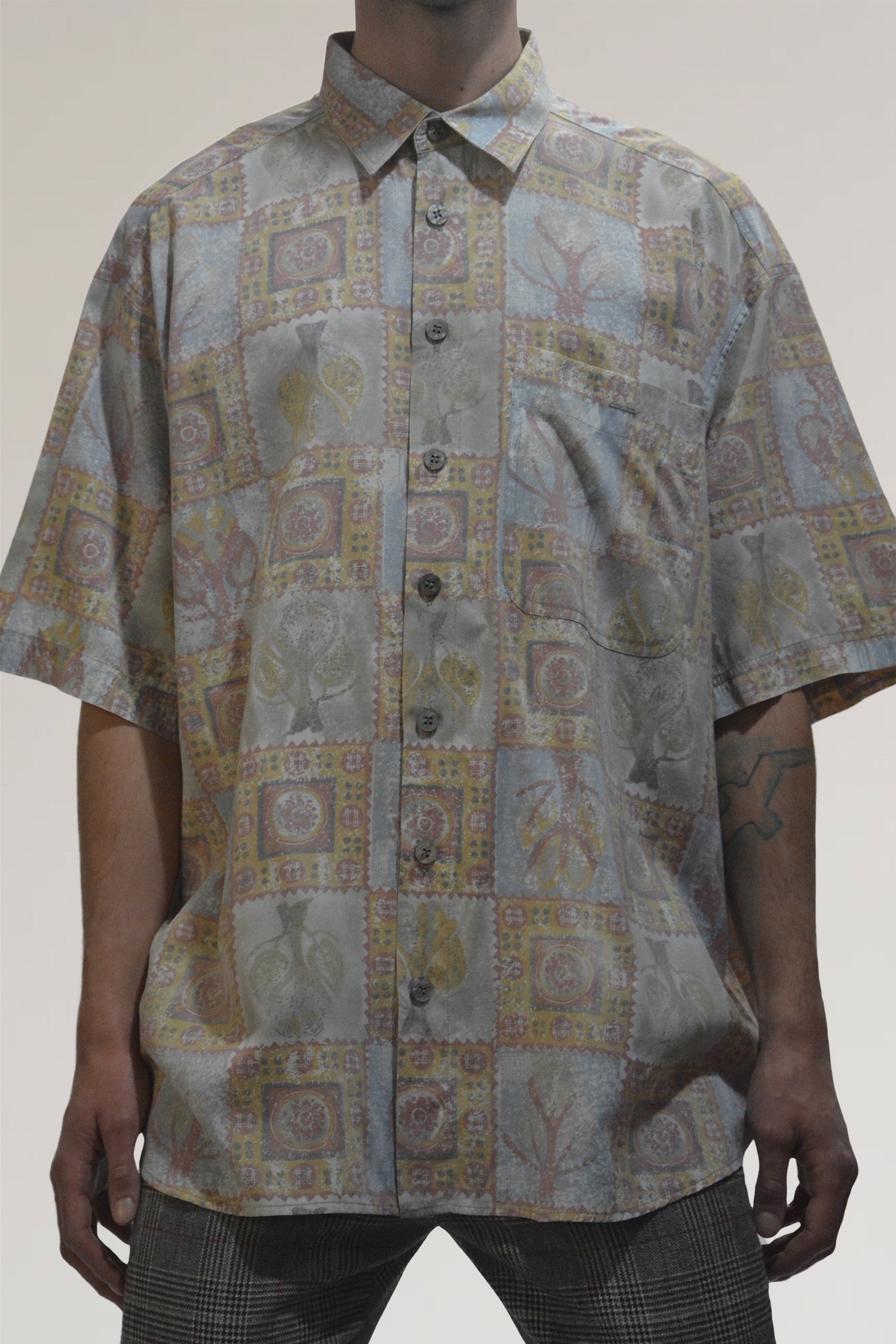 90s print shirt - PICKNWEIGHT - VINTAGE KILO STORE